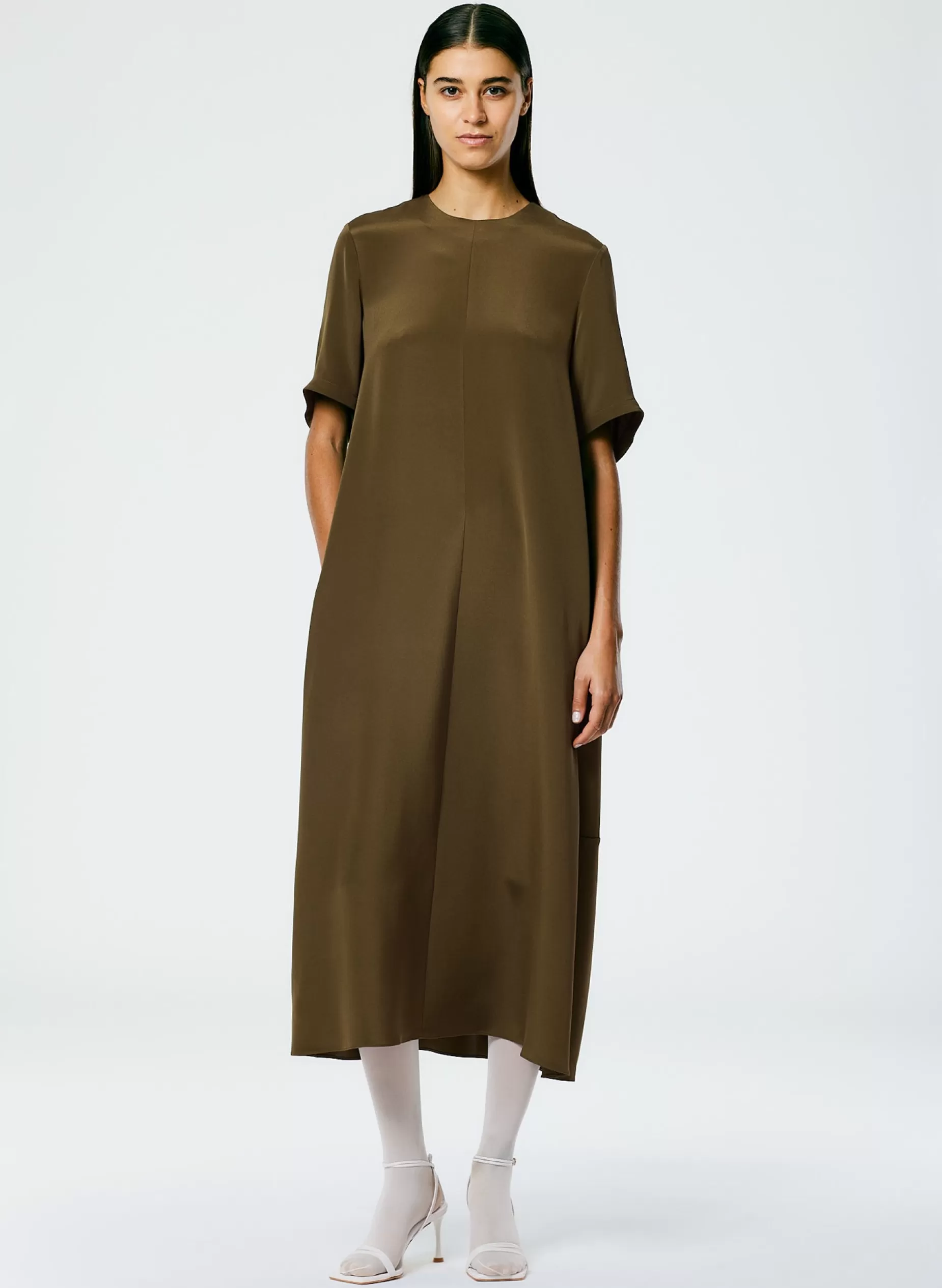 Tibi Dresses-4 Ply Silk T-Shirt Dress