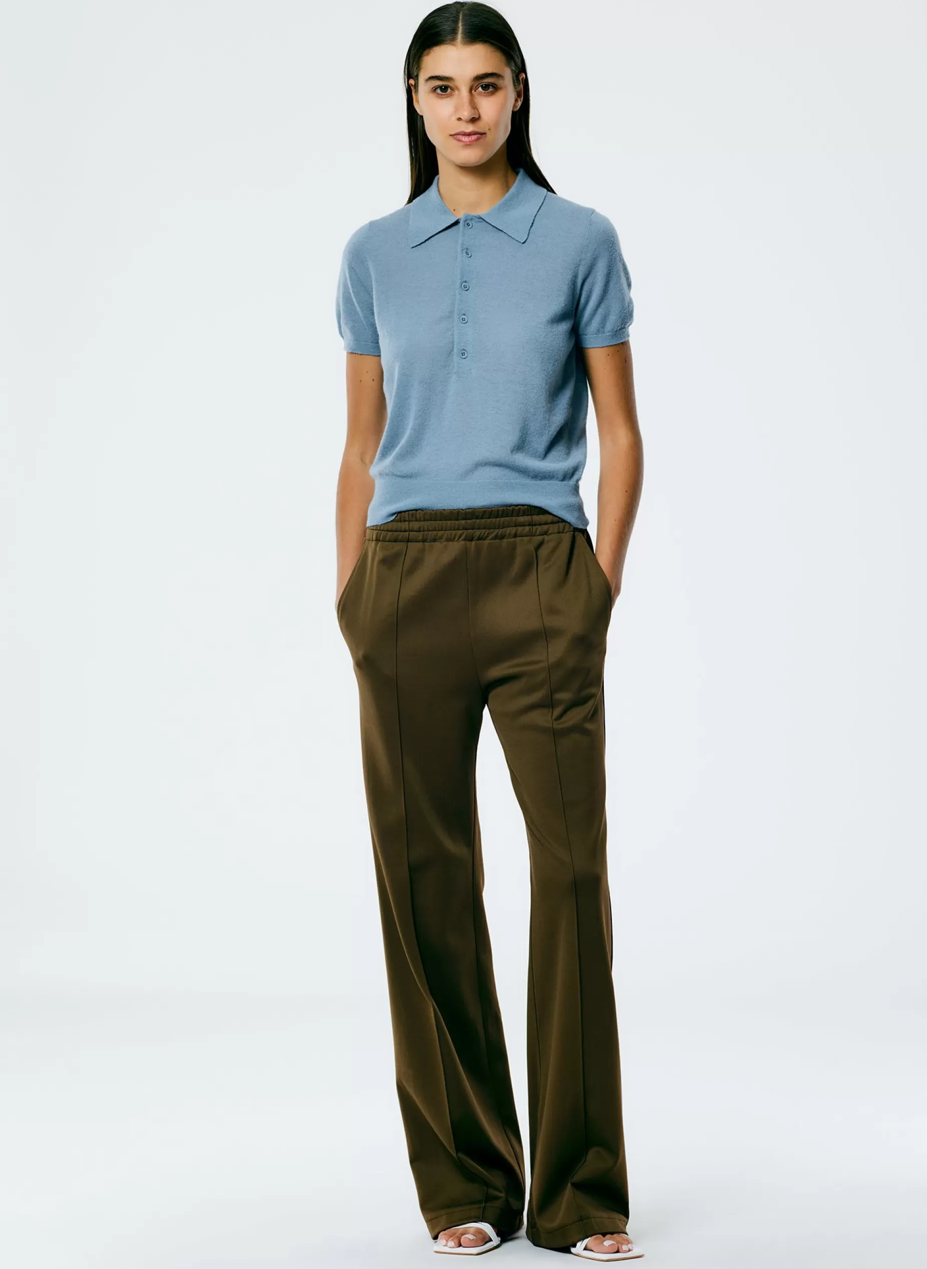 Tibi Pants & Shorts-Active Knit Scottie Jogger