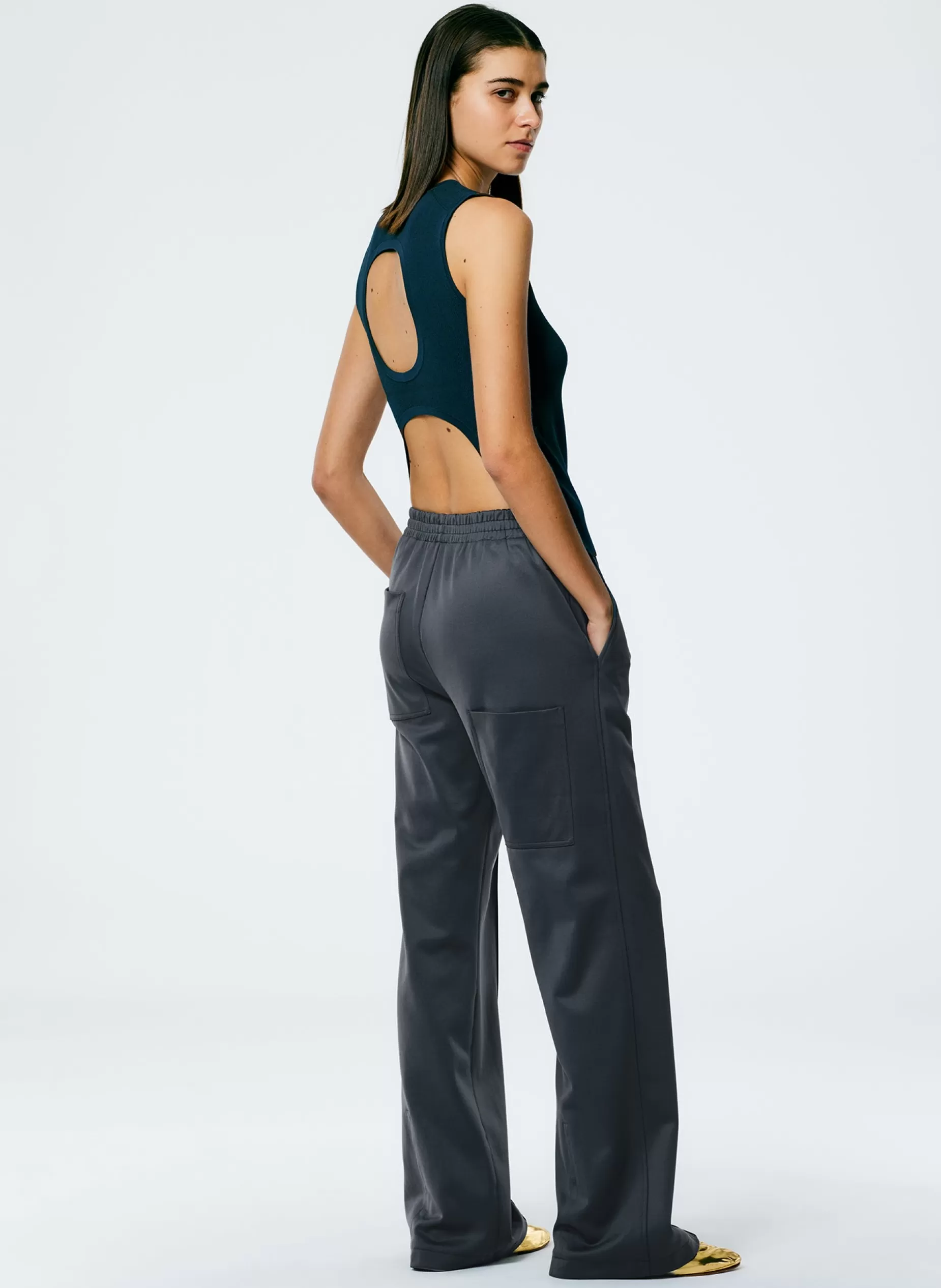 Tibi Pants & Shorts-Active Knit Scottie Jogger