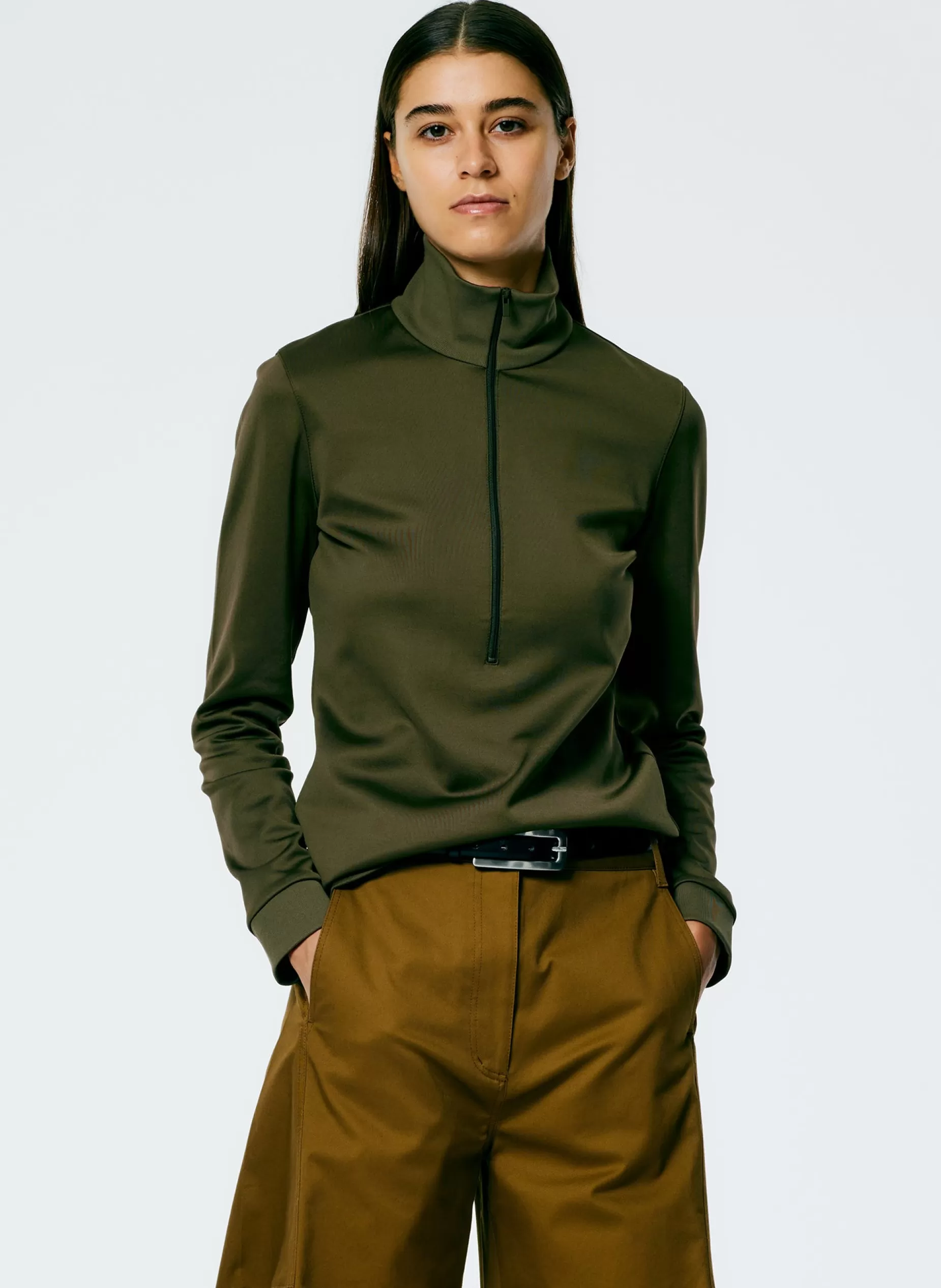 Tibi Tops-Active Knit Slim Sporty Top