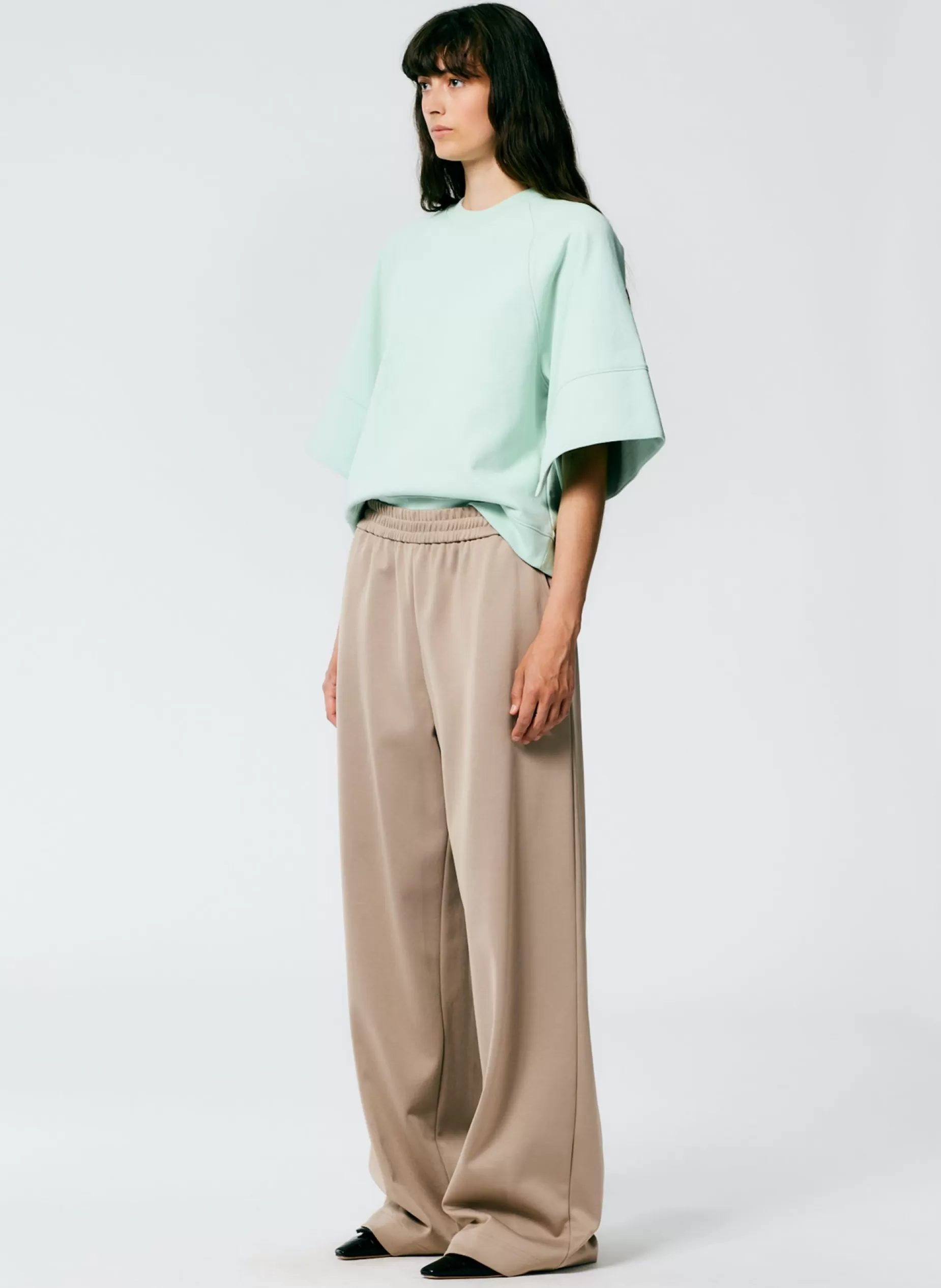 Tibi Pants & Shorts | Fundamentals - WOFs-Active Knit Wide Leg Pull On Pant