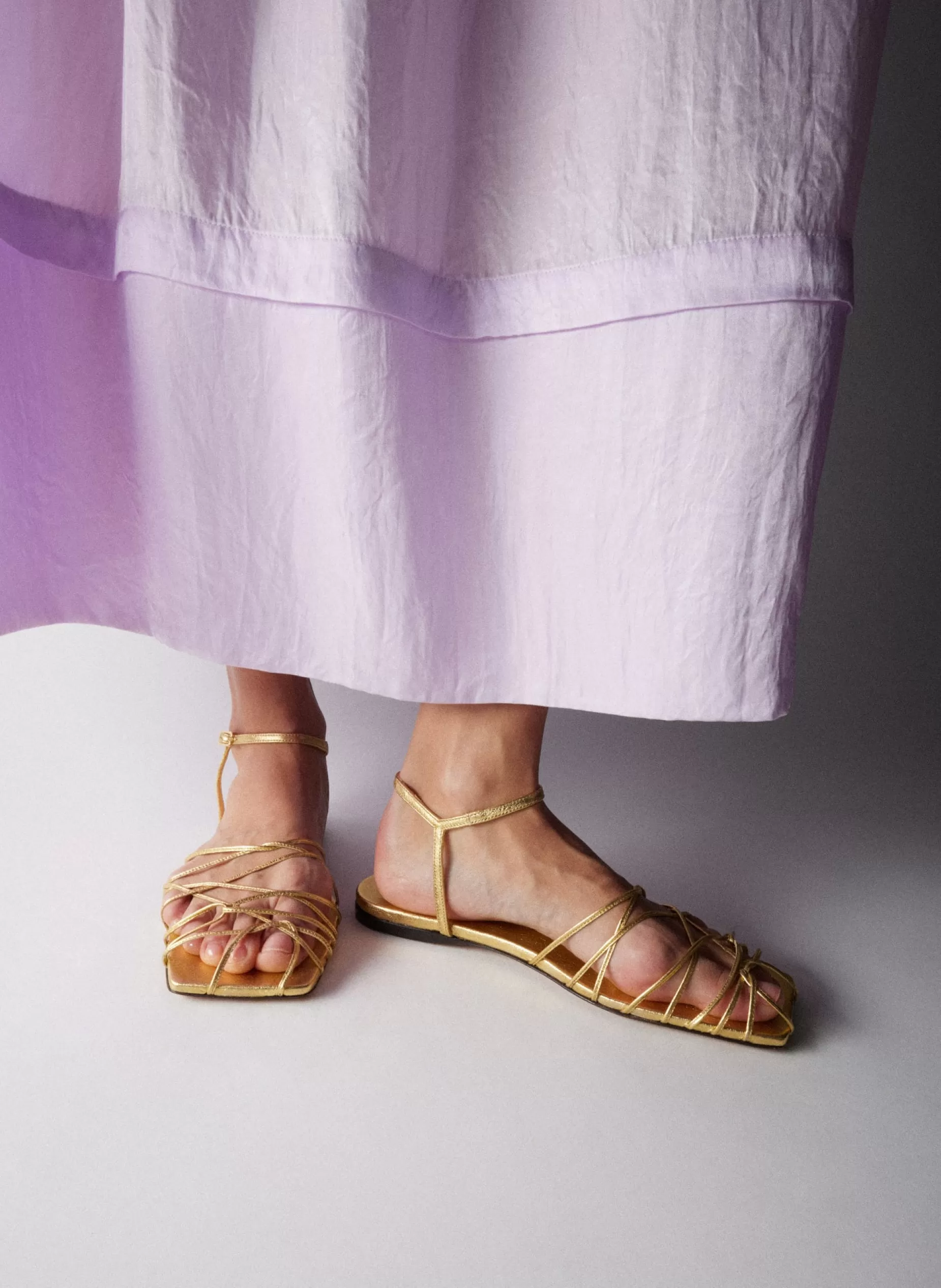 Tibi Flats | Sandals-Berneice Kidskin Sandal