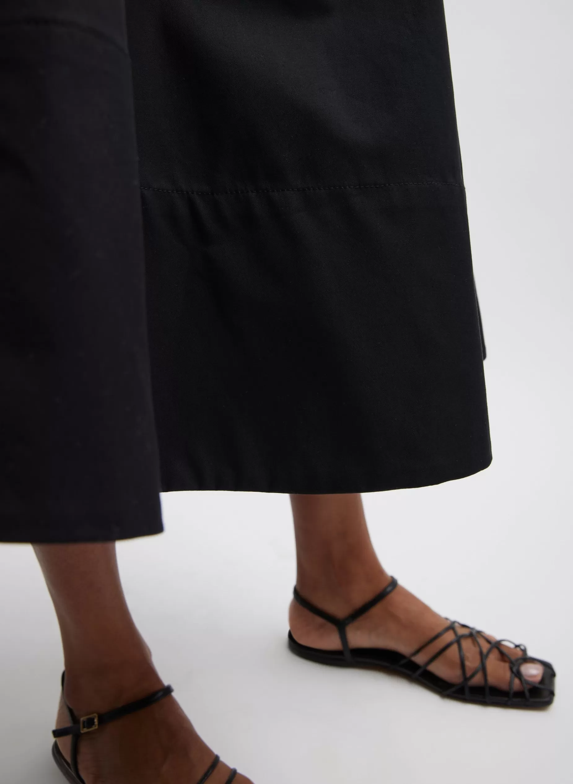 Tibi Skirts-Bonded Luxe Twill Circle Skirt