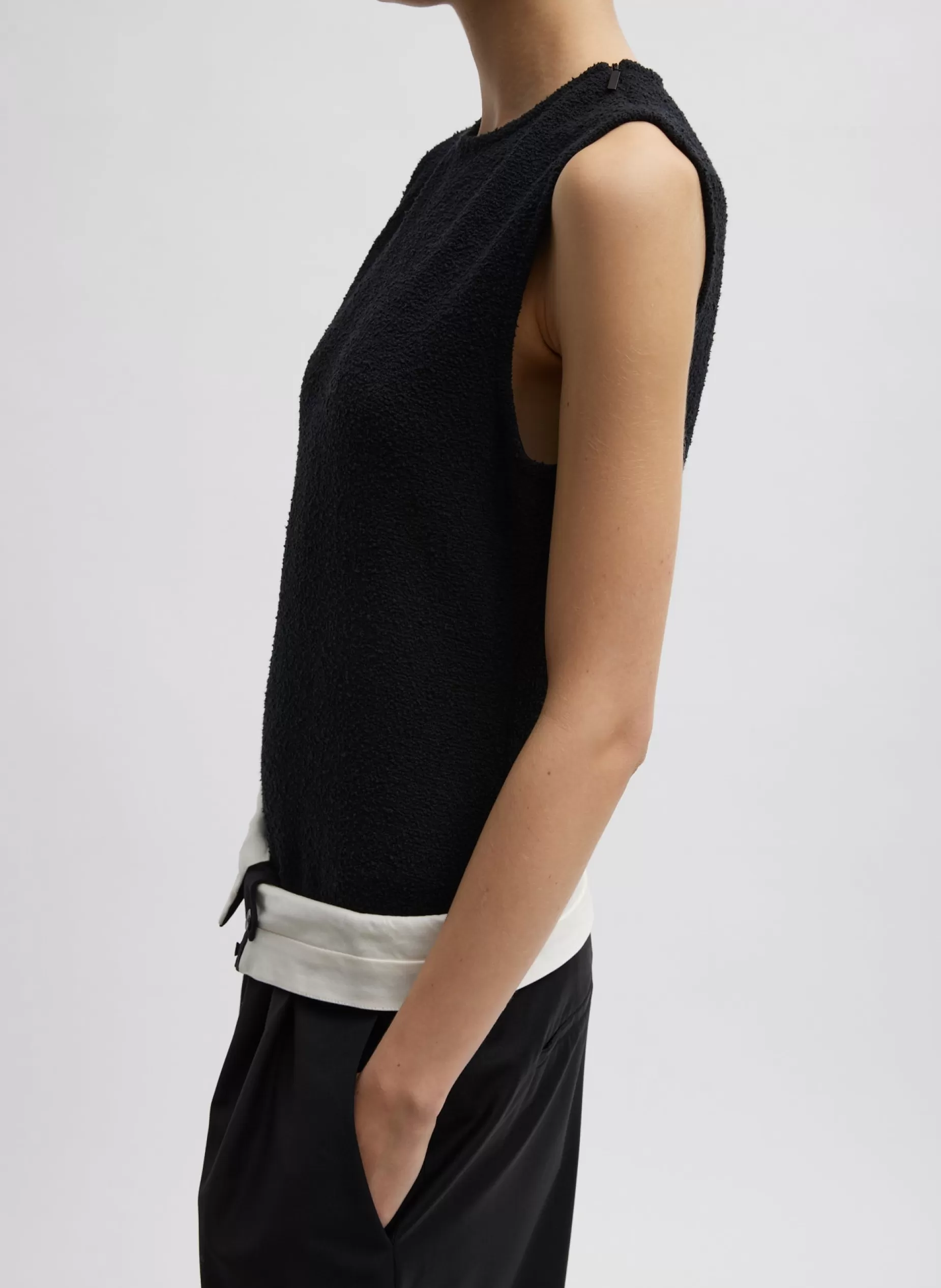 Tibi Tops-Boucle Knit Sleeveless Top