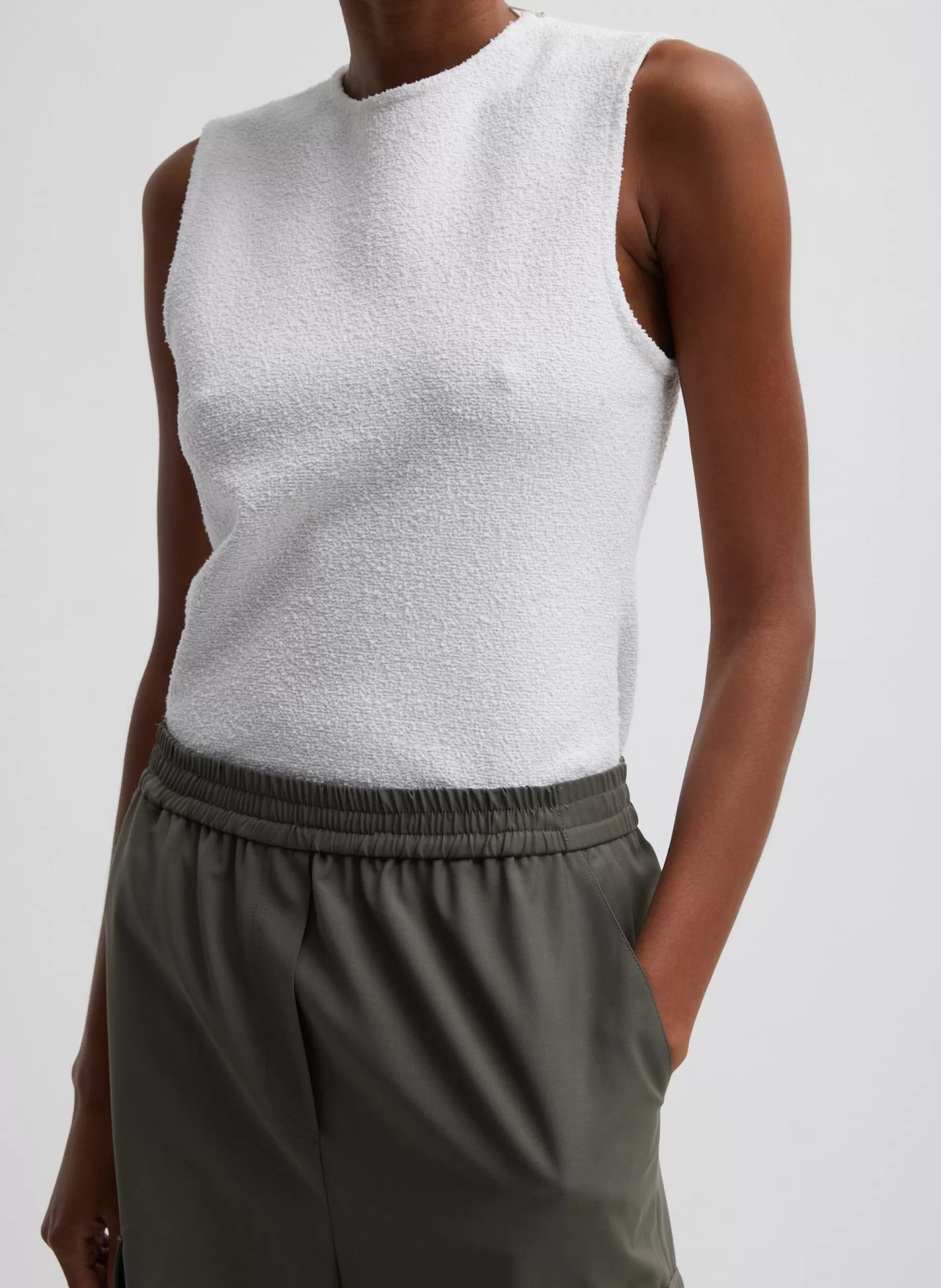 Tibi Tops-Boucle Knit Sleeveless Top