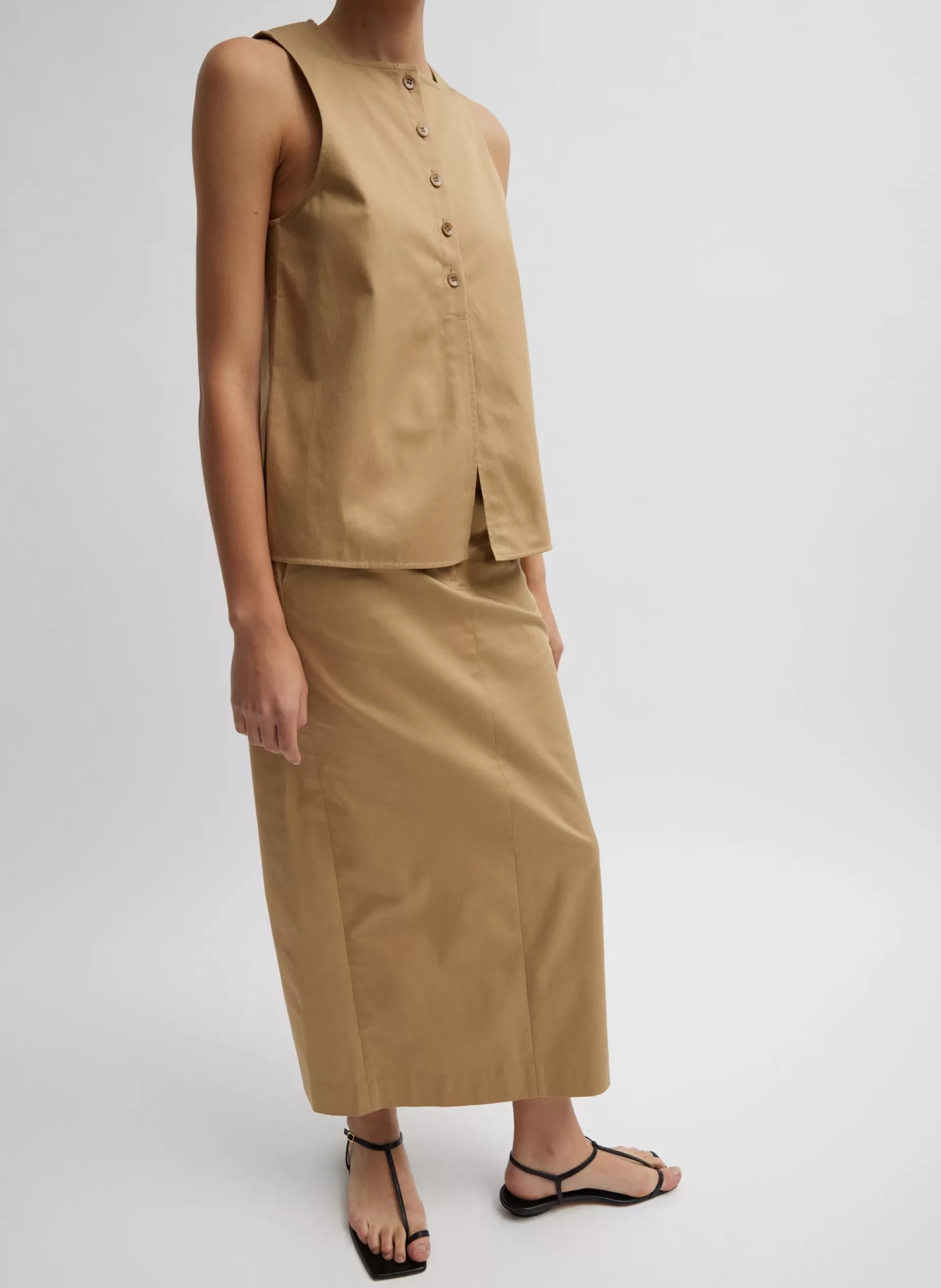 Tibi Skirts-Chino Maxi Skirt