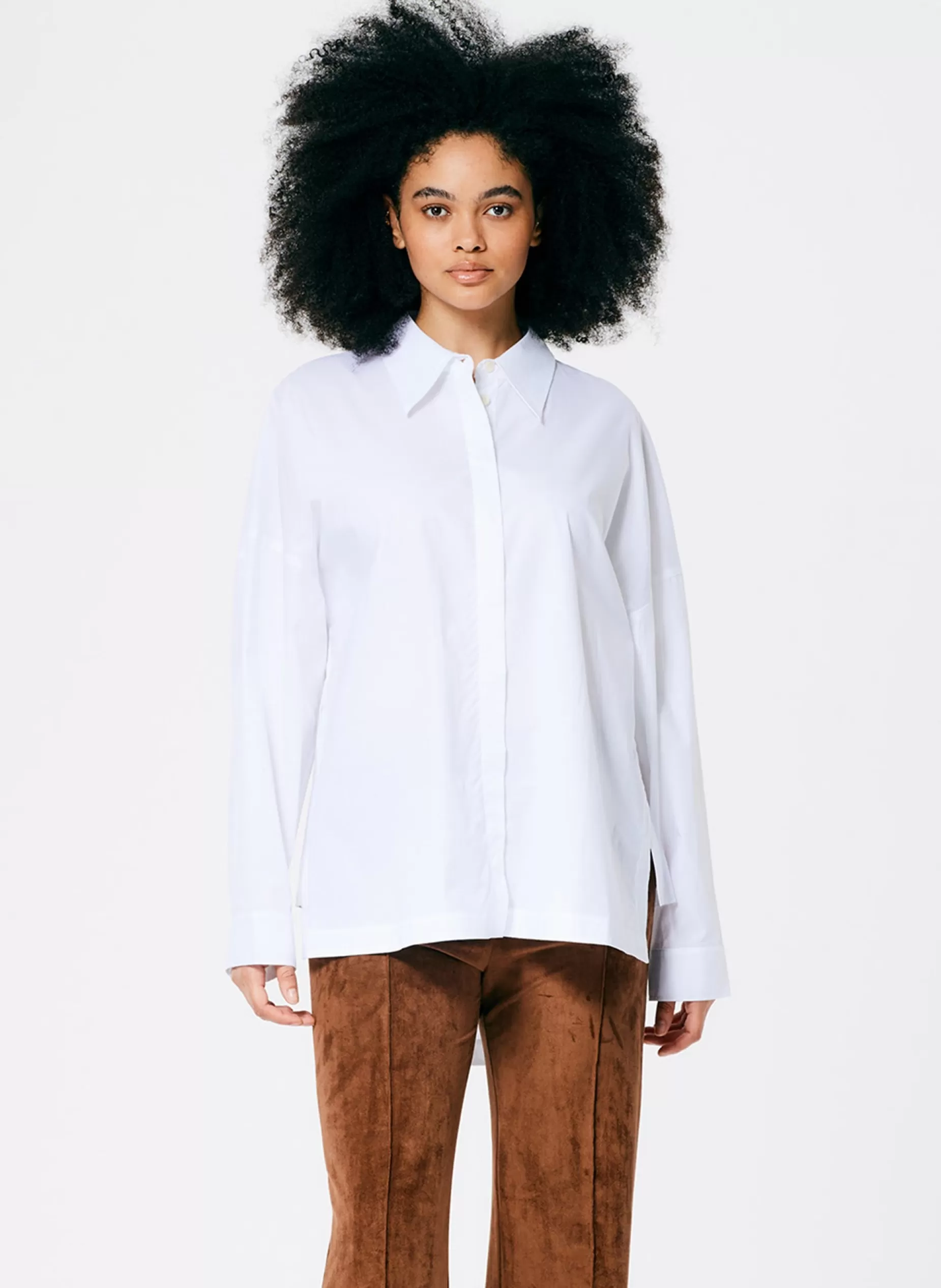 Tibi Tops | Fundamentals - WOFs-Classic Shirting Oversized Gabe Shirt