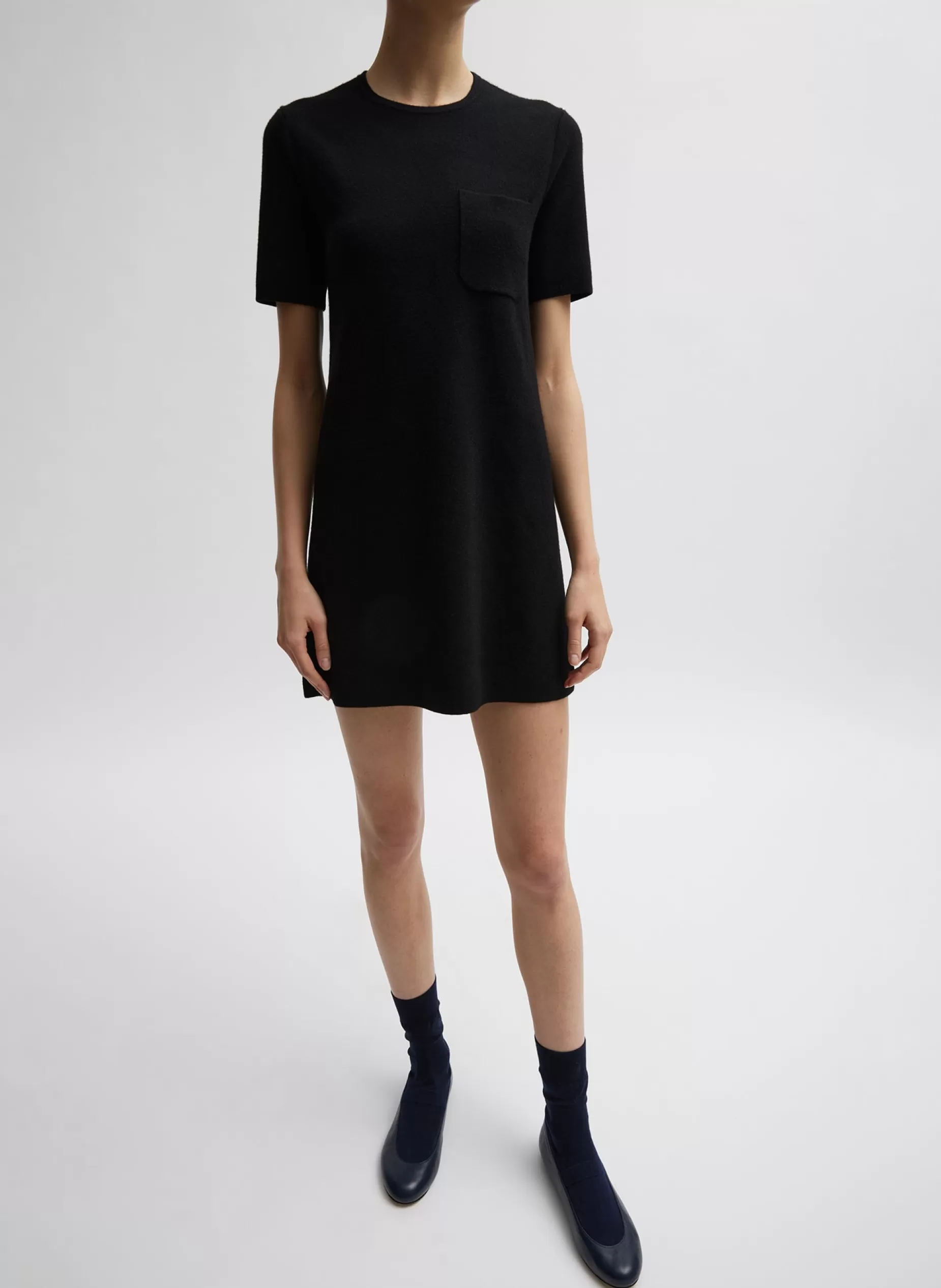 Tibi Dresses-Compact Stretch Cashmere Mini Dress