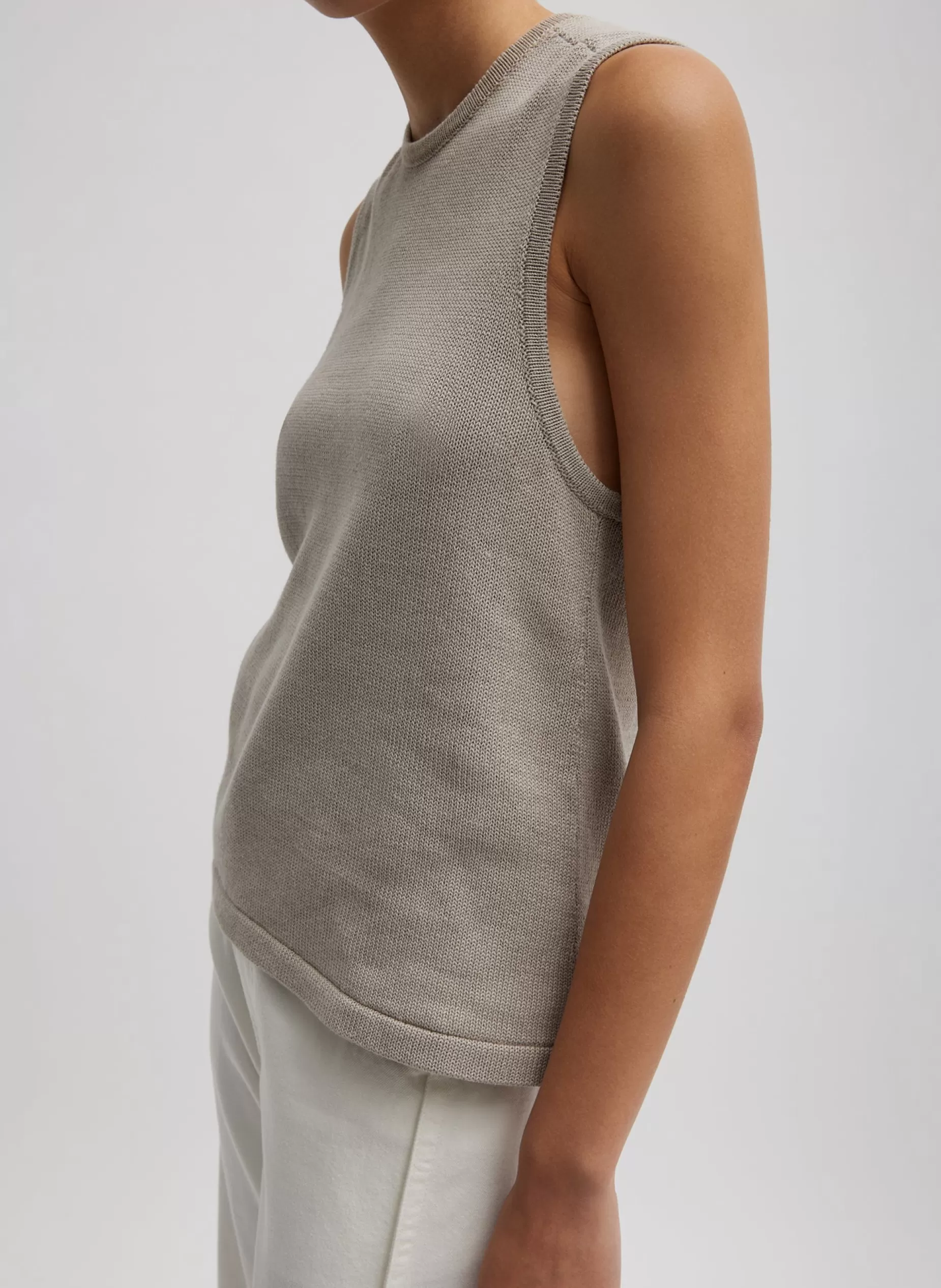 Tibi Knitwear & Sweatshirts-Cotton Criss Cross Sleeveless Sweater