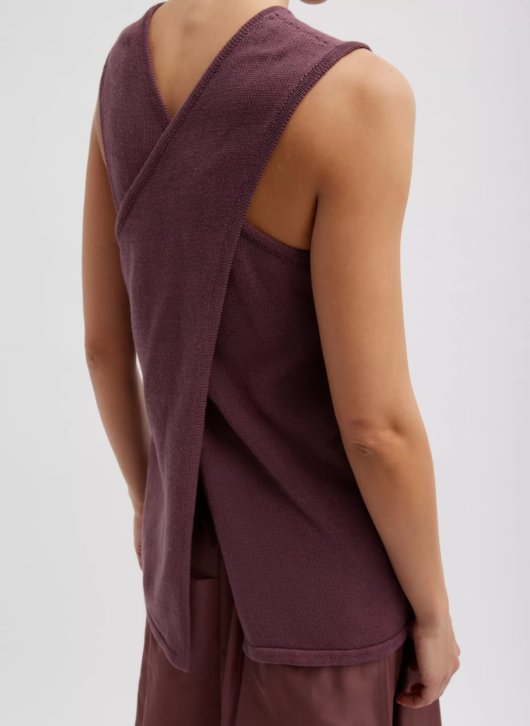 Tibi Knitwear & Sweatshirts | Coming Soon-Cotton Criss Cross Sleeveless Sweater