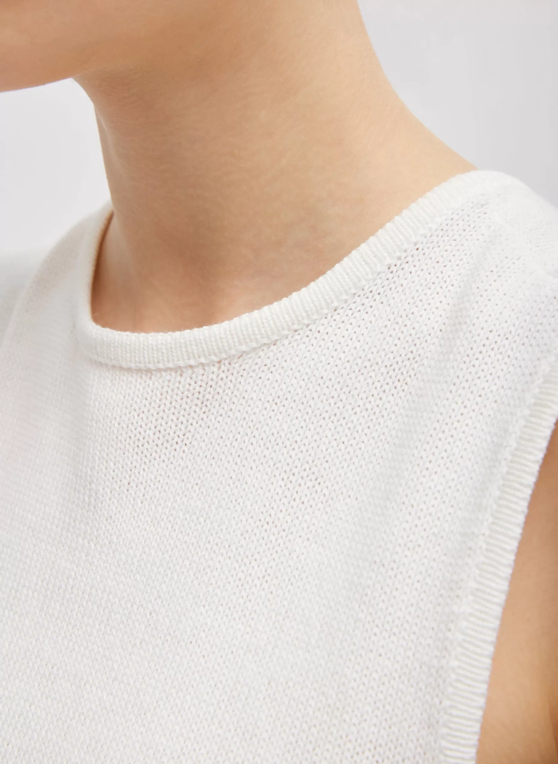 Tibi Knitwear & Sweatshirts | Coming Soon-Cotton Criss Cross Sleeveless Sweater