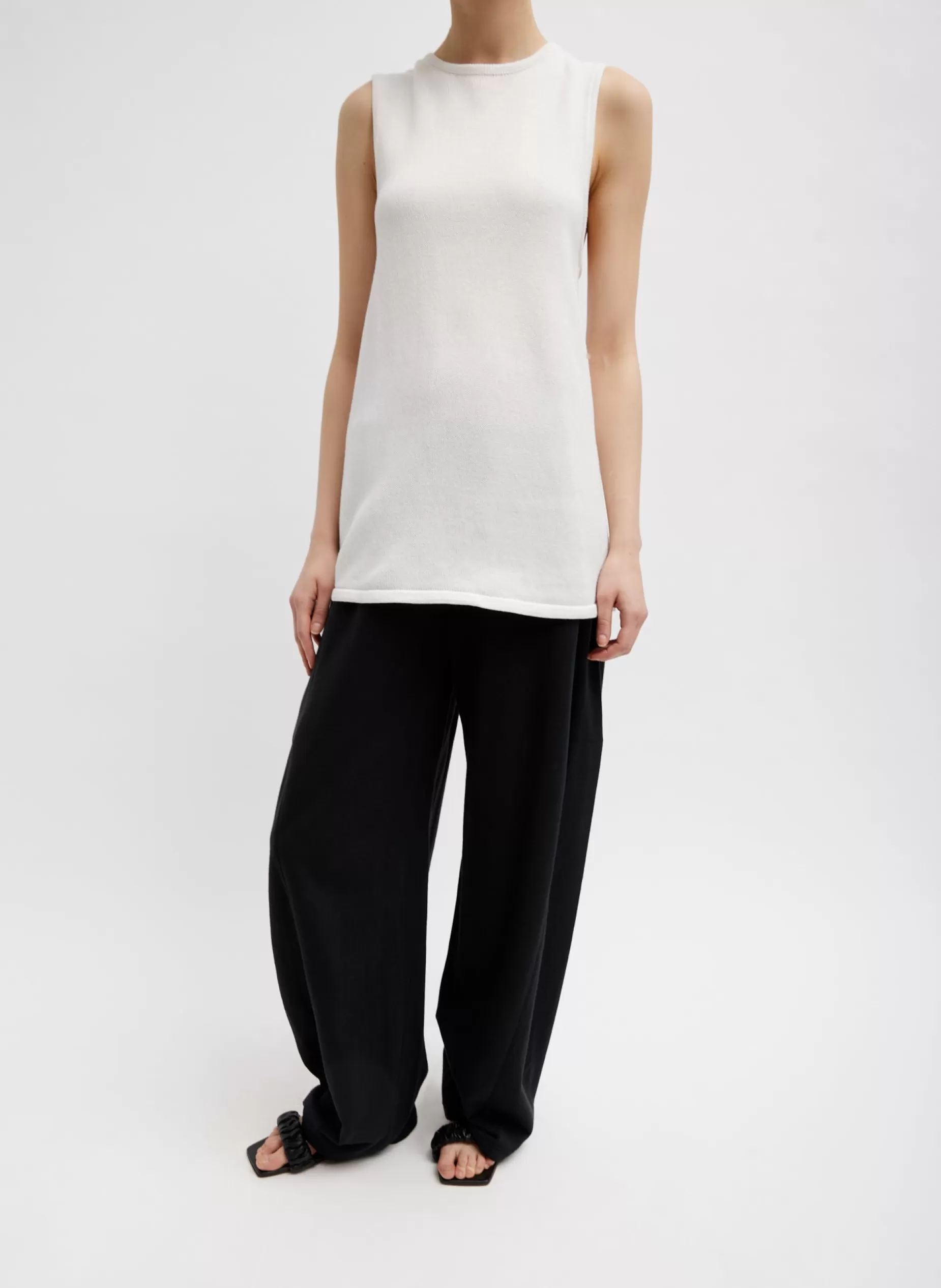 Tibi Knitwear & Sweatshirts | Coming Soon-Cotton Criss Cross Sleeveless Sweater