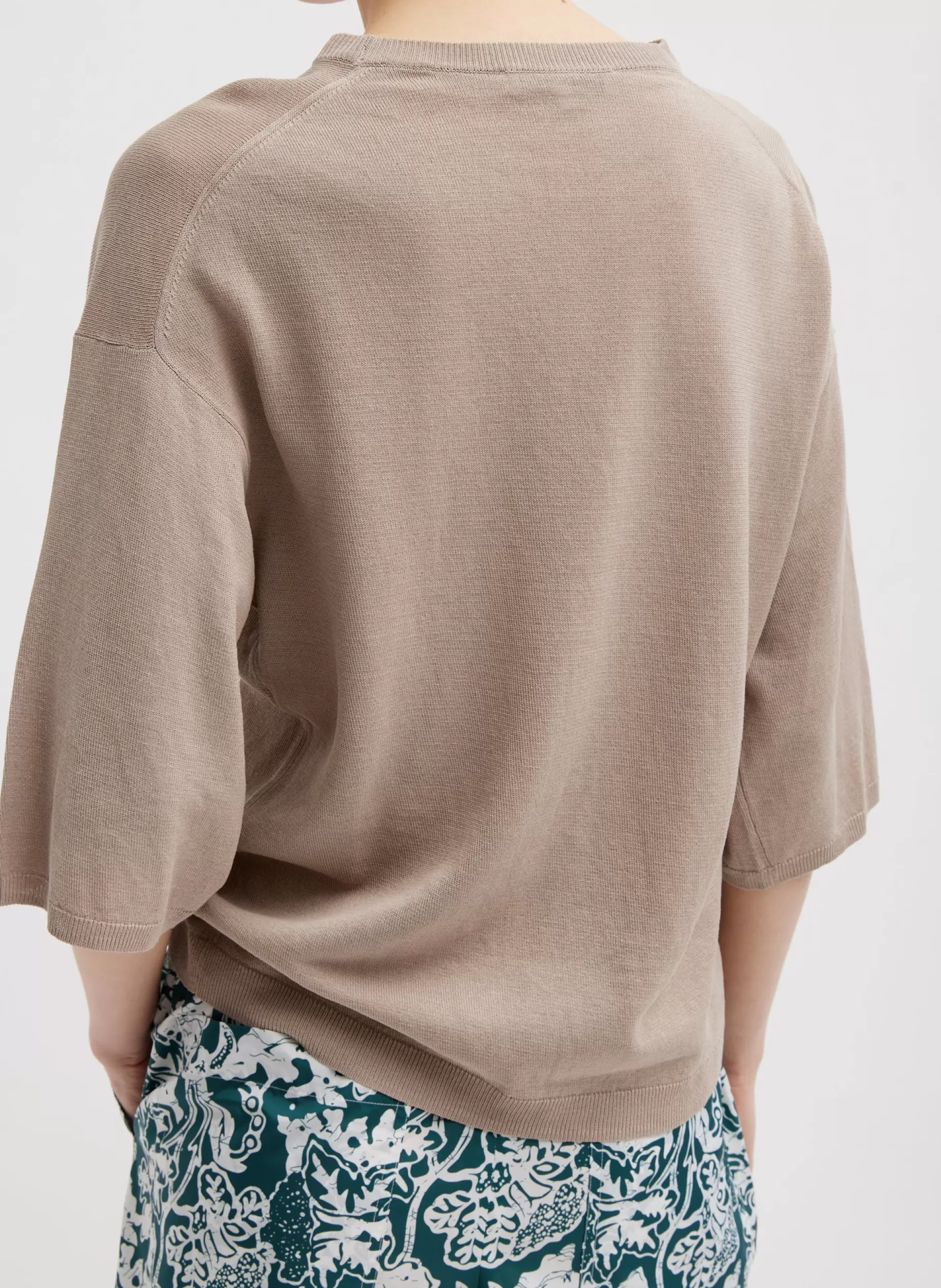 Tibi Knitwear & Sweatshirts | Tops-Crispy Sweater Oversized Easy T-Shirt