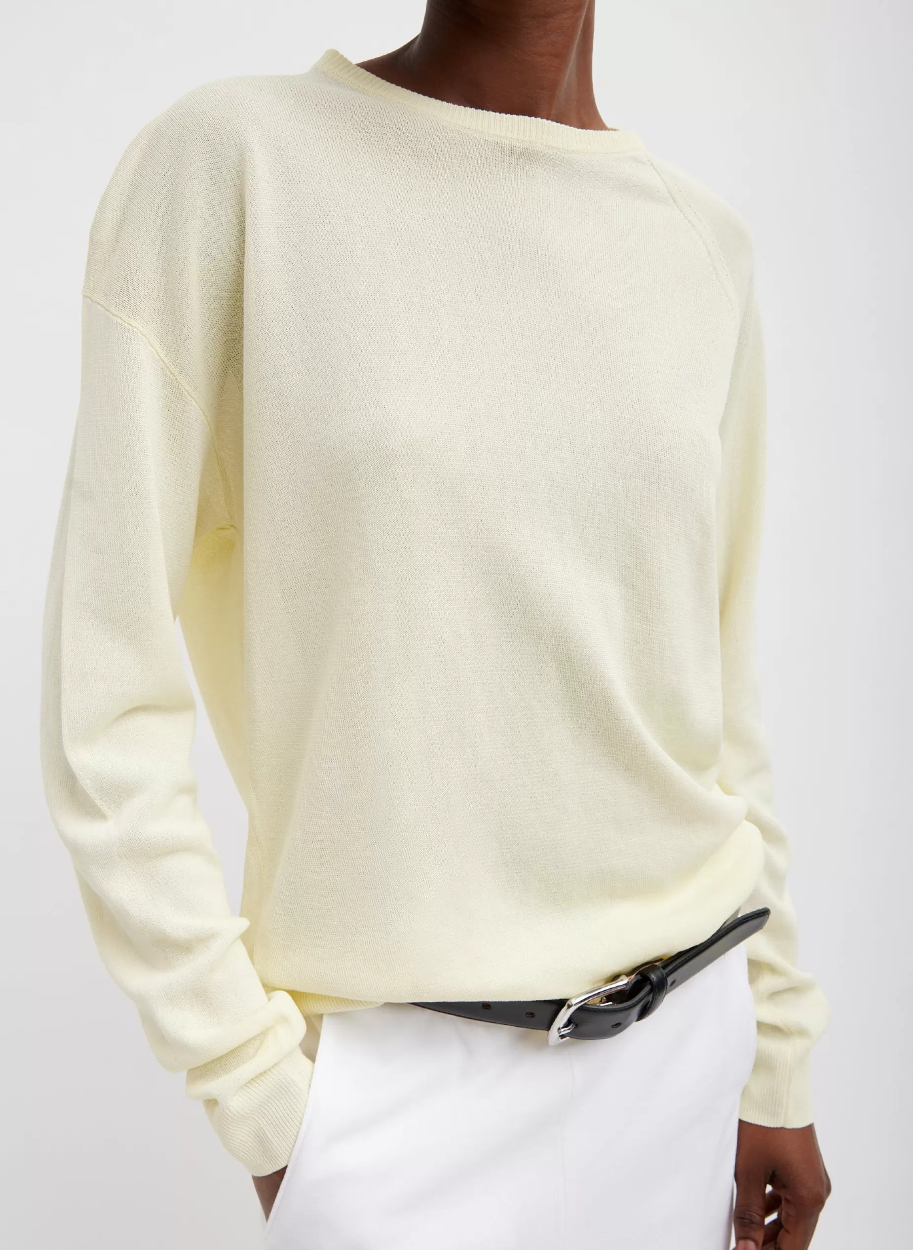 Tibi Knitwear & Sweatshirts-Crispy Sweater Pullover