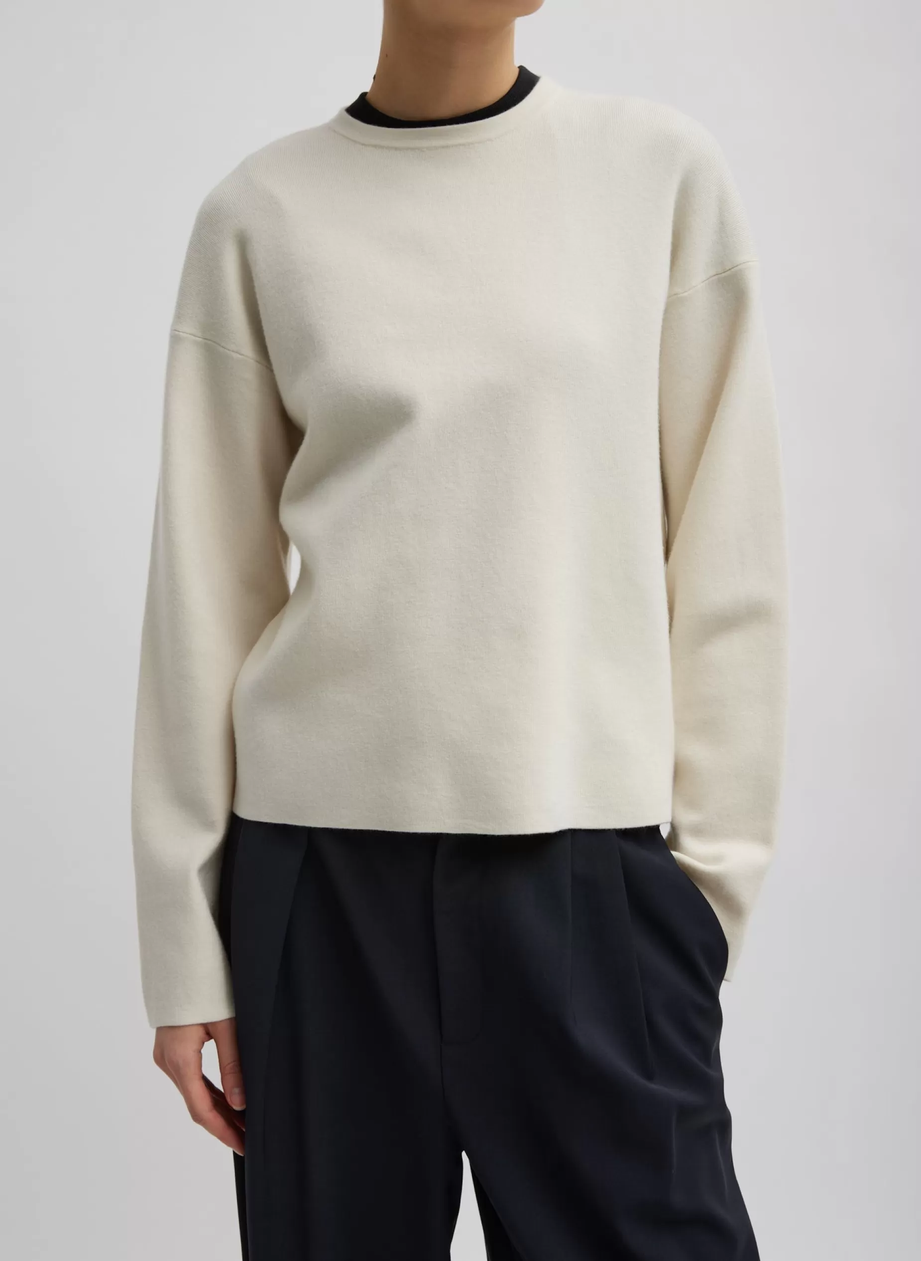 Tibi Knitwear & Sweatshirts | Fundamentals - WOFs-Double Faced Cashmere Oversized Easy Sweater