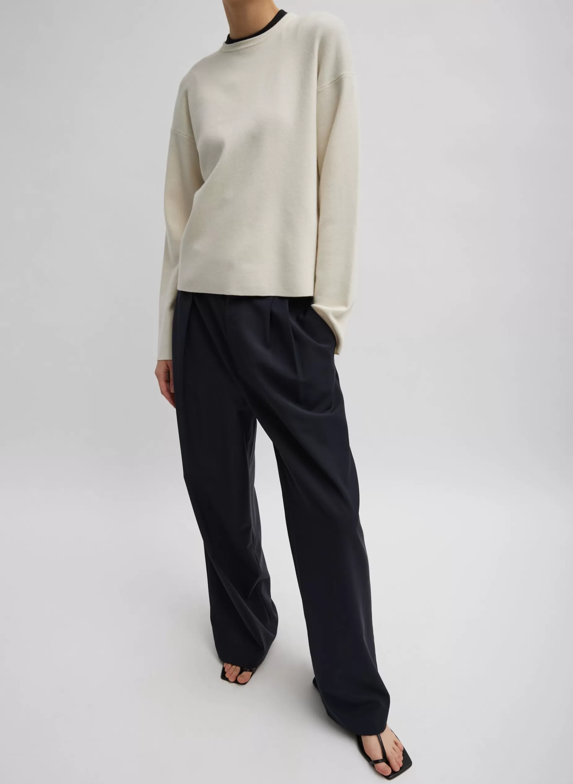 Tibi Knitwear & Sweatshirts | Fundamentals - WOFs-Double Faced Cashmere Oversized Easy Sweater