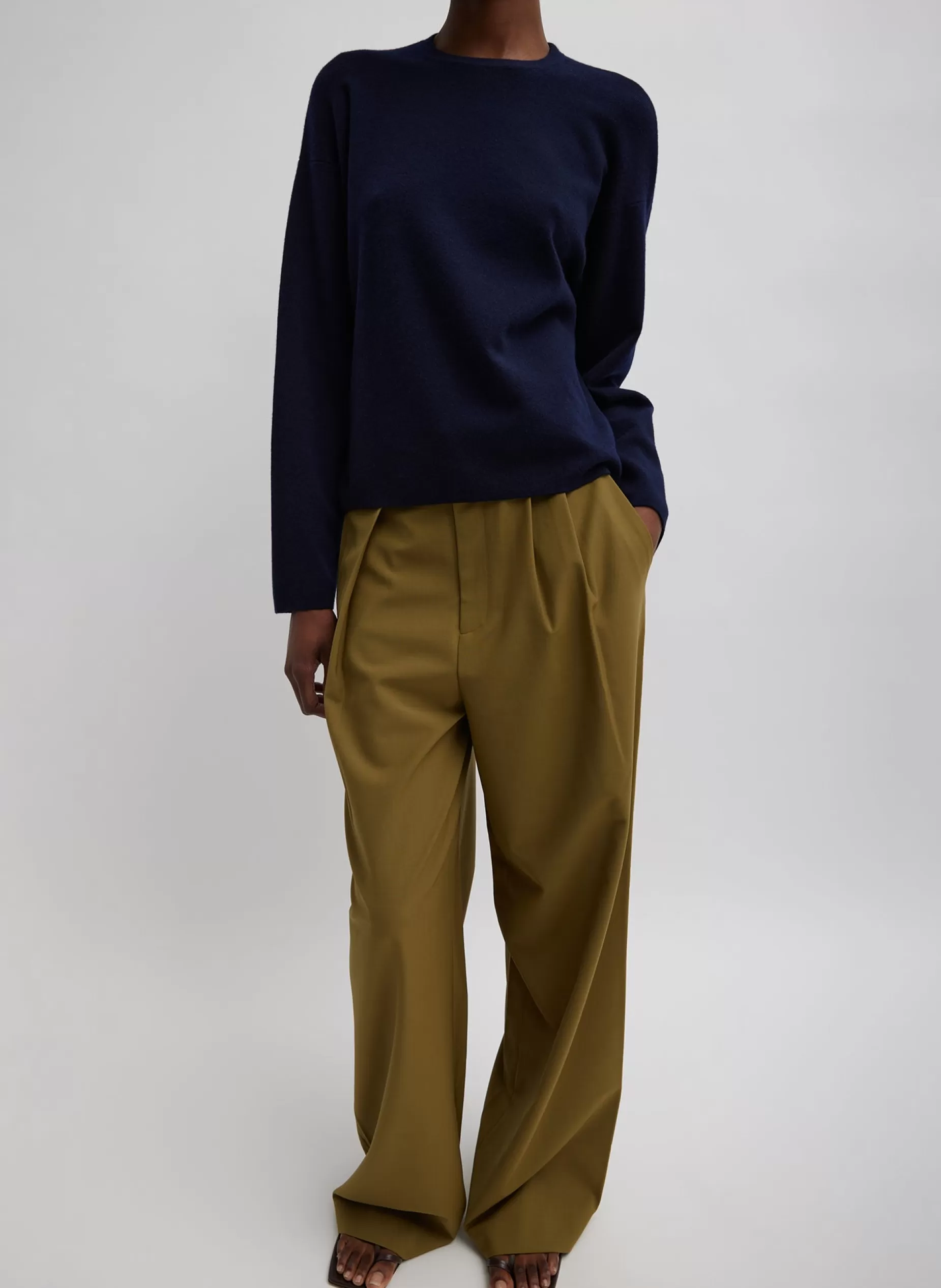 Tibi Knitwear & Sweatshirts | Fundamentals - WOFs-Double Faced Cashmere Oversized Easy Sweater