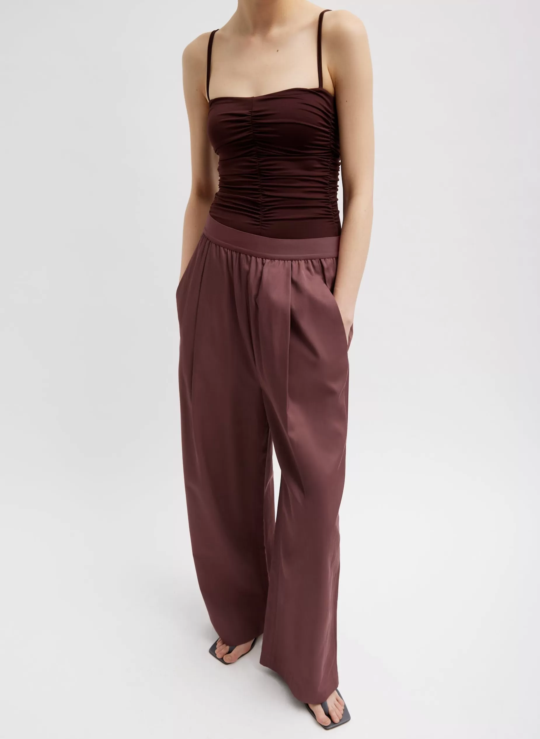 Tibi Suits | Pants & Shorts-Drapey Suiting Marit Pull On Pant