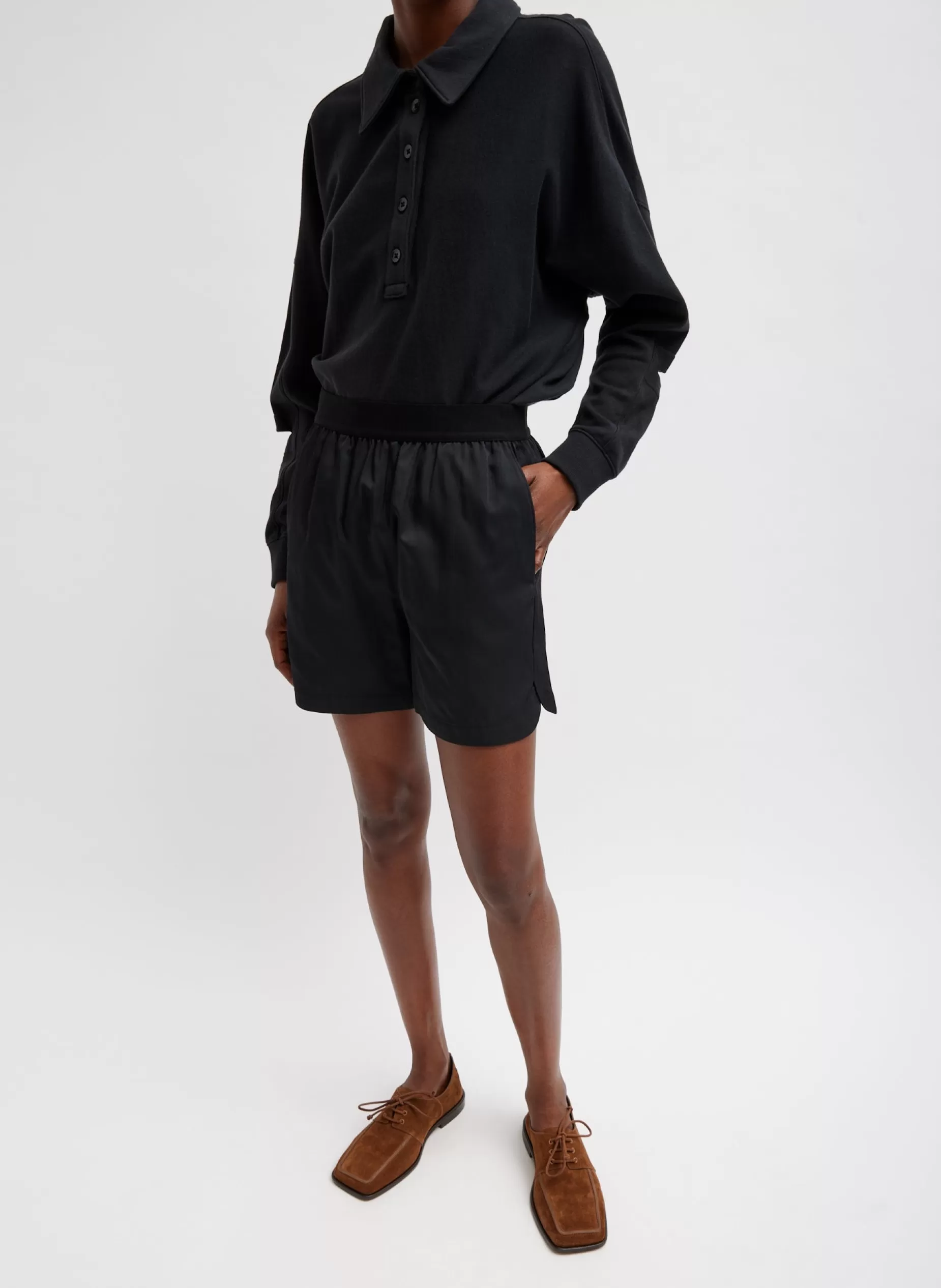 Tibi Suits | Pants & Shorts-Drapey Suiting Pull On Short