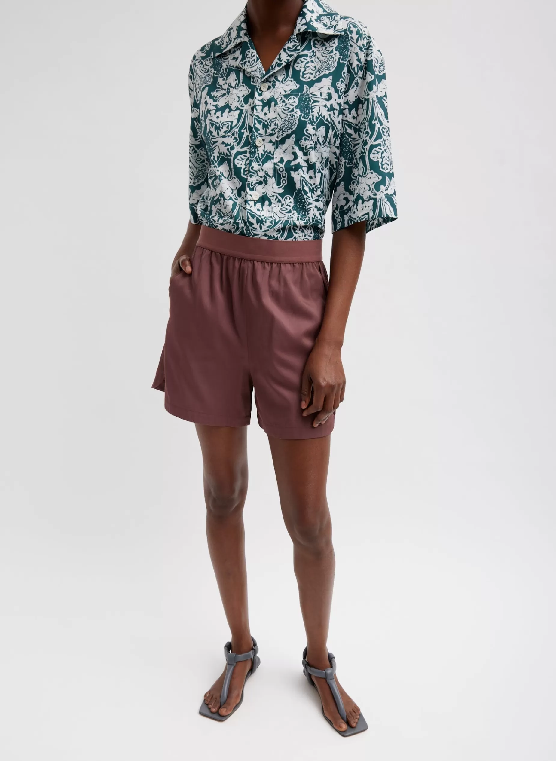 Tibi Suits | Pants & Shorts-Drapey Suiting Pull On Short