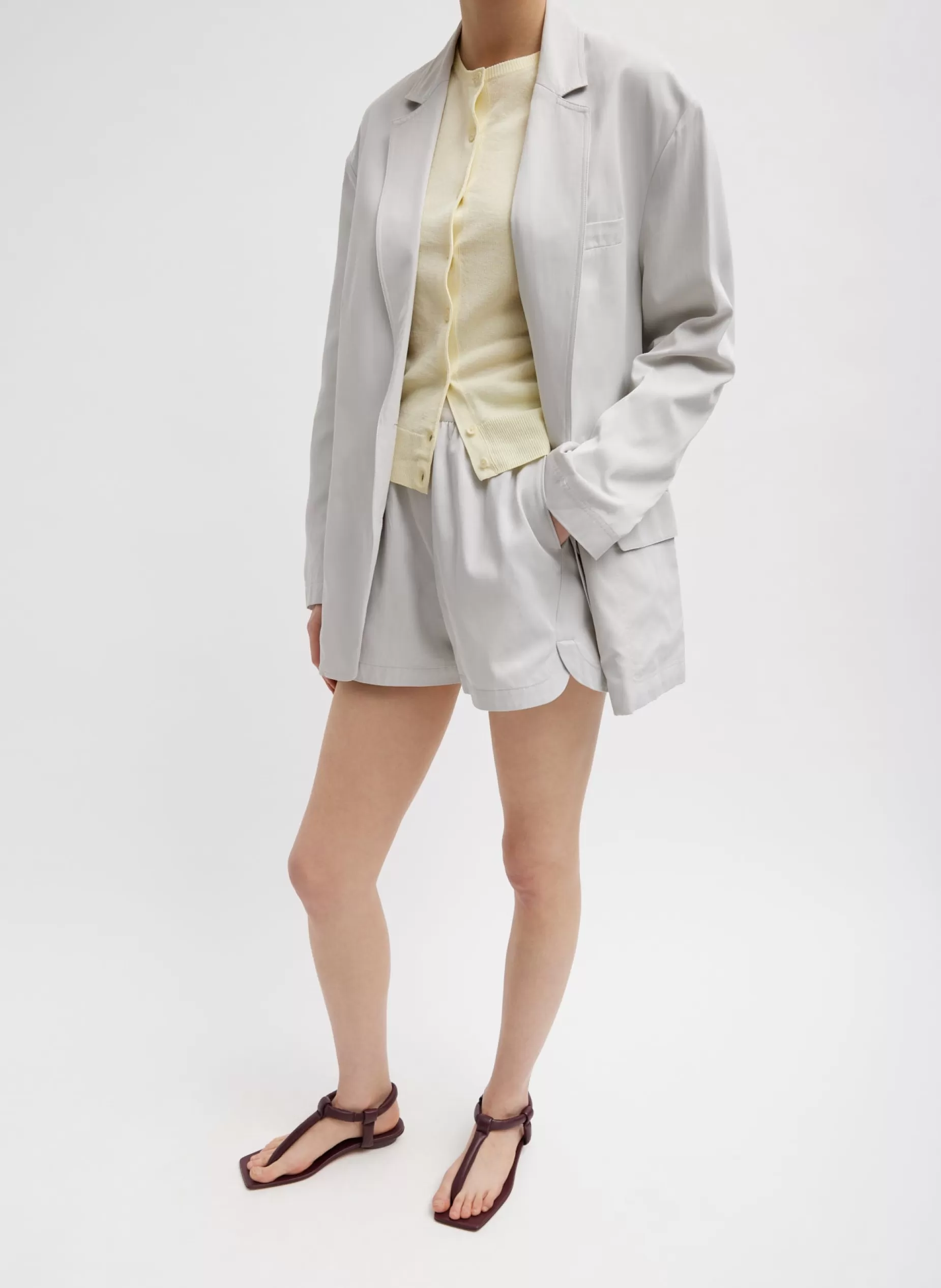 Tibi Suits | Pants & Shorts-Drapey Suiting Pull On Short