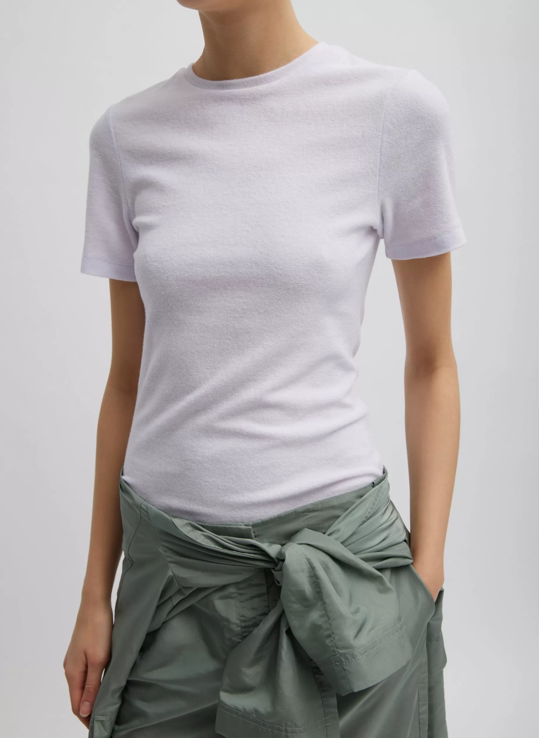 Tibi Tops-Dry Loop Terry Baby T-Shirt