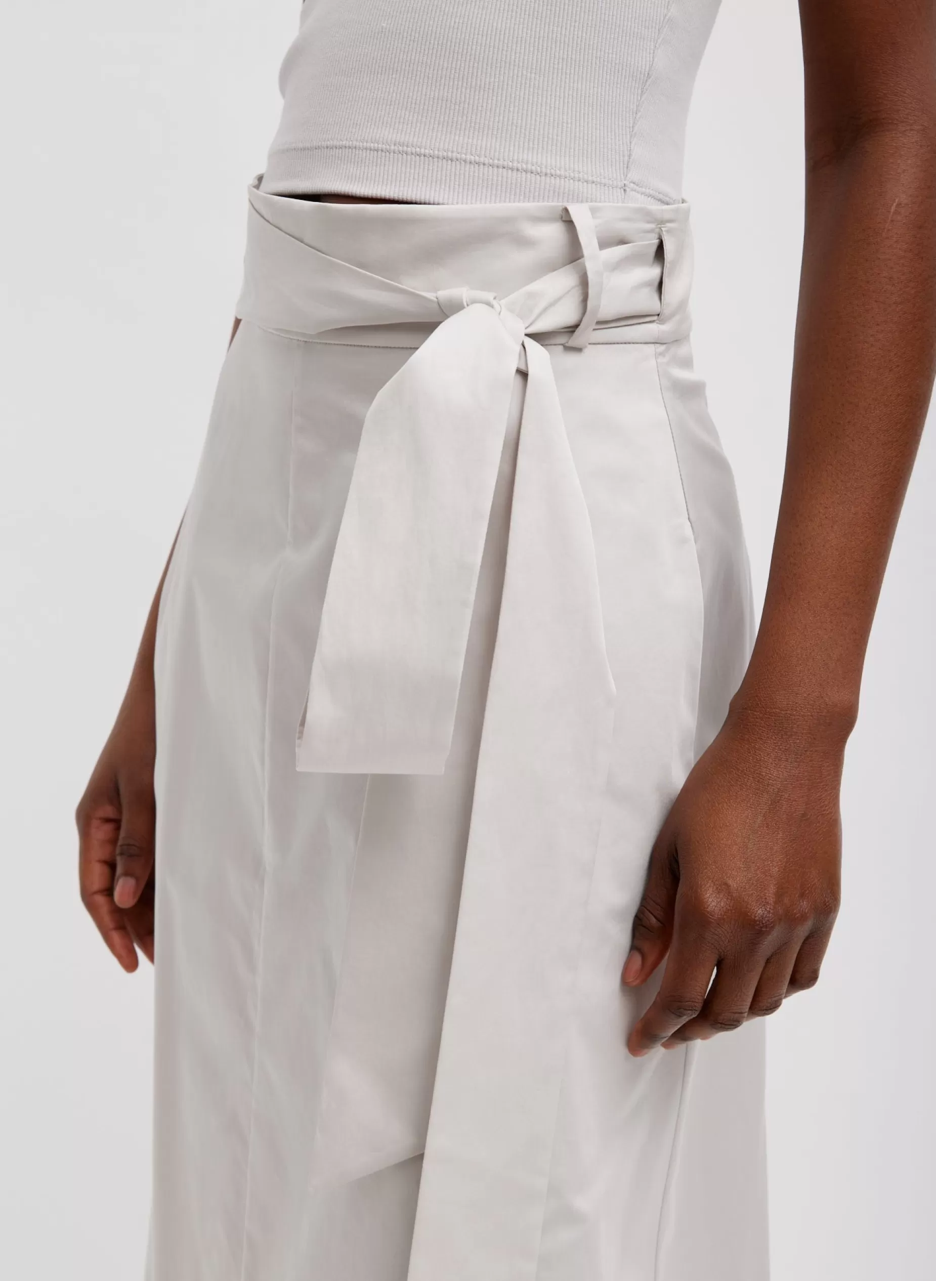 Tibi Skirts-Eco Poplin Back Wrap Skirt