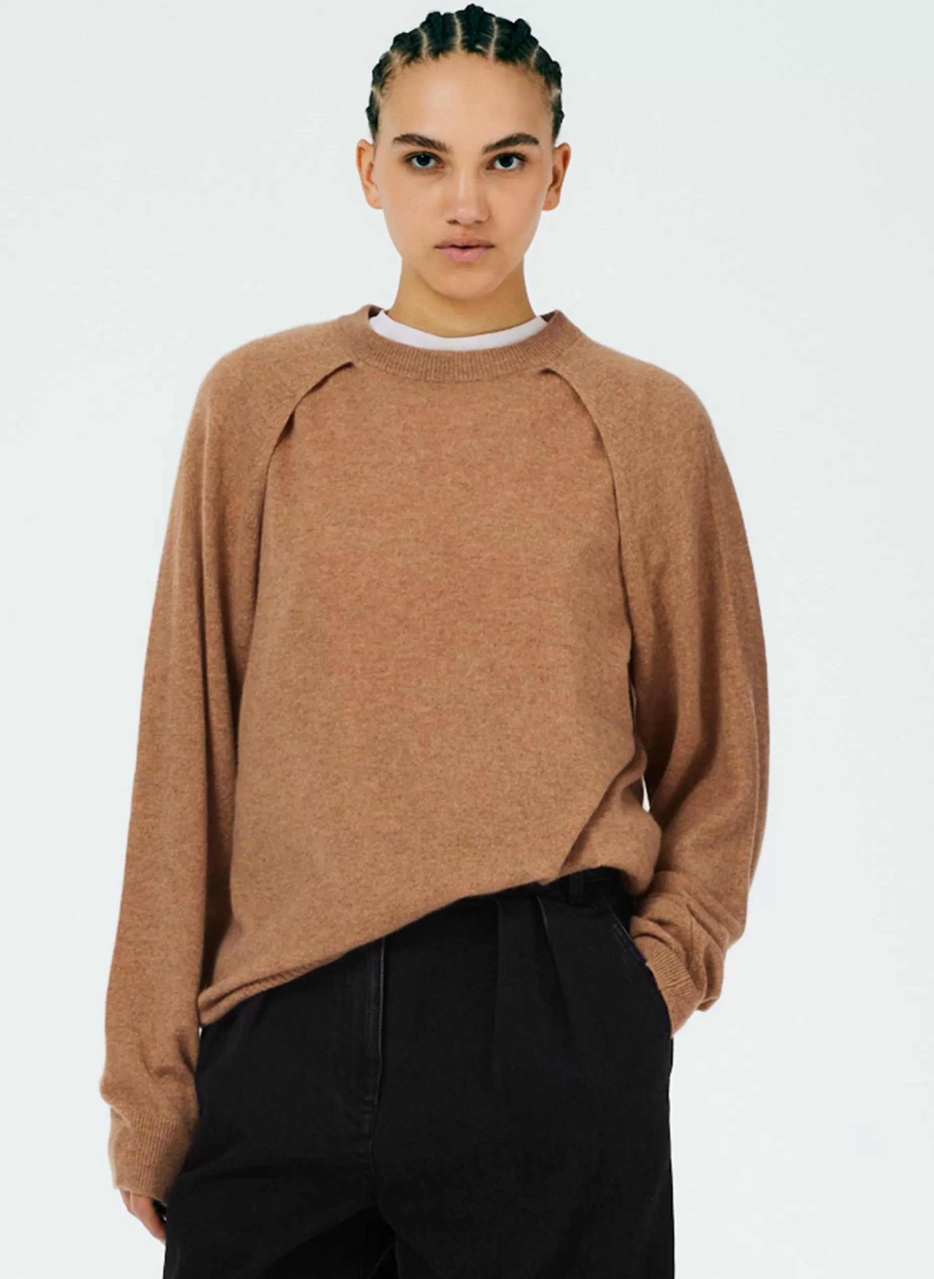 Tibi Knitwear & Sweatshirts | Fundamentals - WOFs-Feather Weight Cashmere Easy Cocoon Tunic