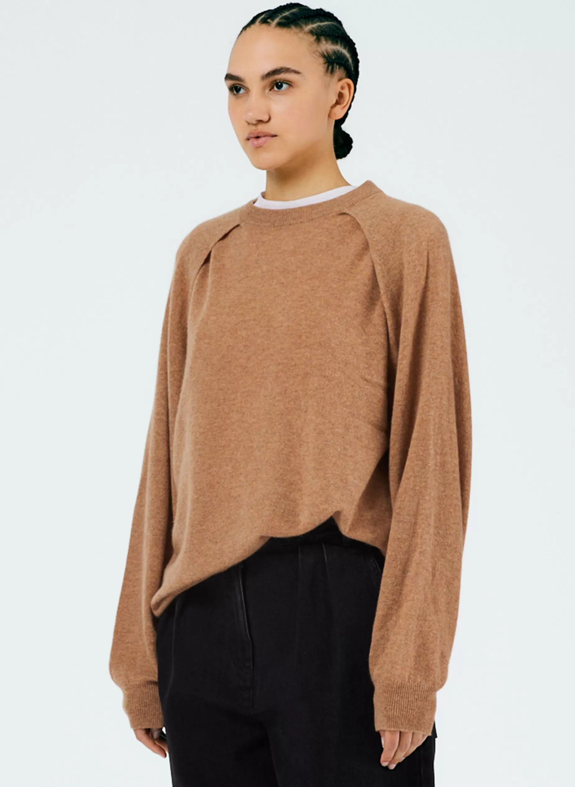 Tibi Knitwear & Sweatshirts | Fundamentals - WOFs-Feather Weight Cashmere Easy Cocoon Tunic