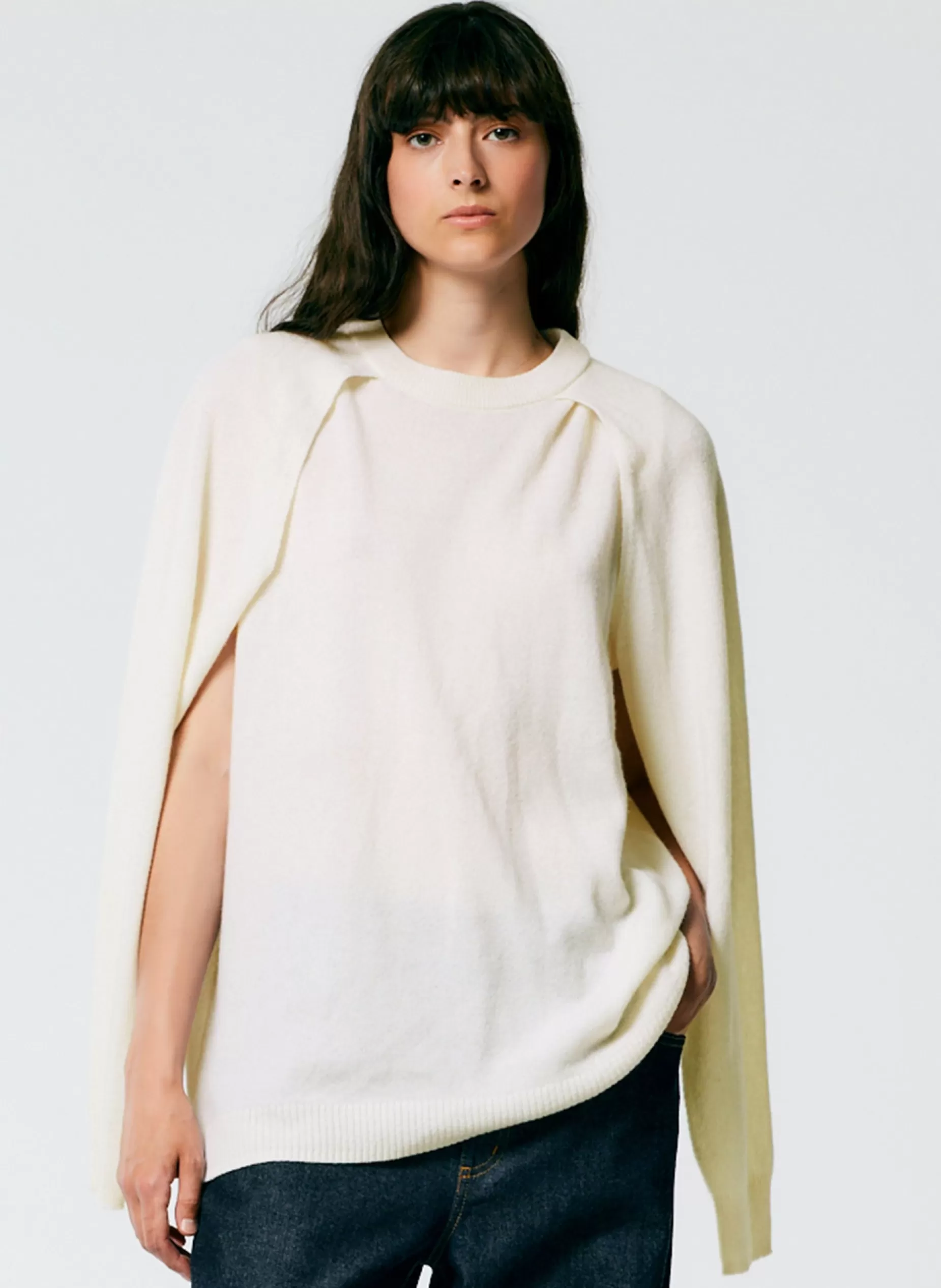 Tibi Knitwear & Sweatshirts | Fundamentals - WOFs-Feather Weight Cashmere Easy Cocoon Tunic