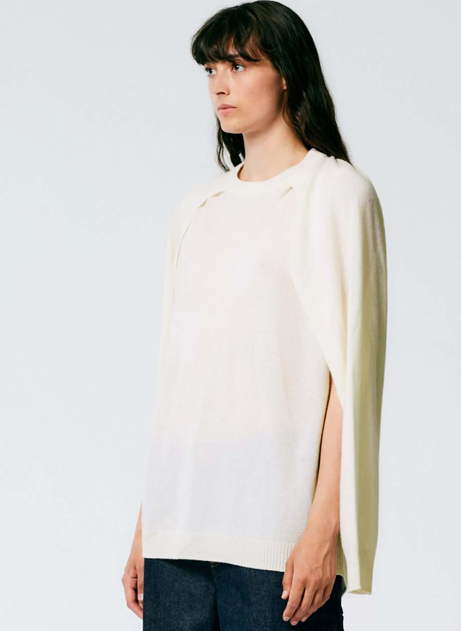 Tibi Knitwear & Sweatshirts | Fundamentals - WOFs-Feather Weight Cashmere Easy Cocoon Tunic