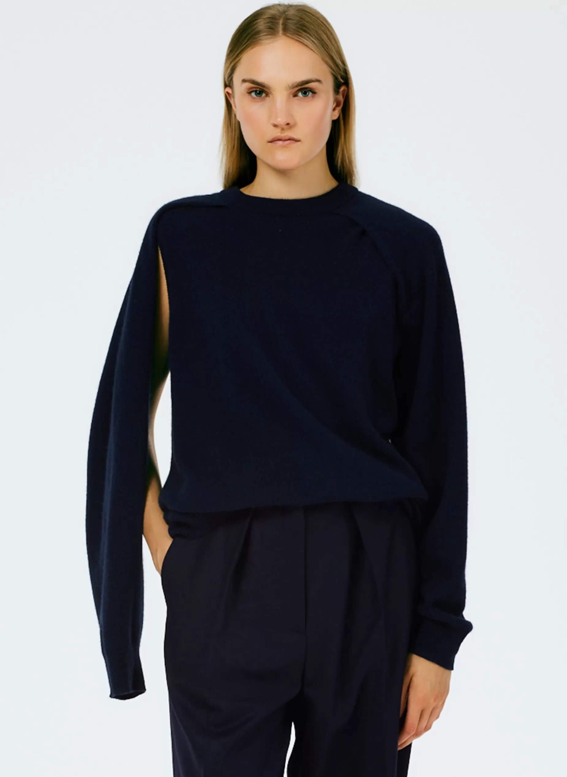 Tibi Knitwear & Sweatshirts | Fundamentals - WOFs-Feather Weight Cashmere Easy Cocoon Tunic