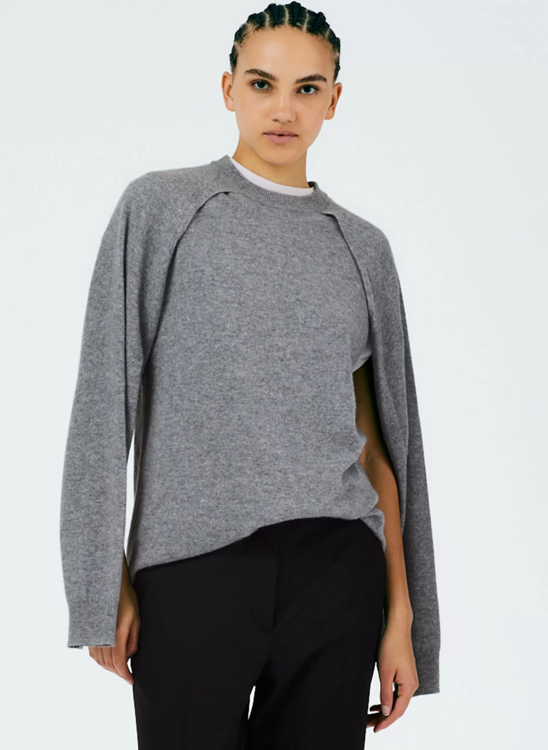 Tibi Knitwear & Sweatshirts | Fundamentals - WOFs-Feather Weight Cashmere Easy Cocoon Tunic