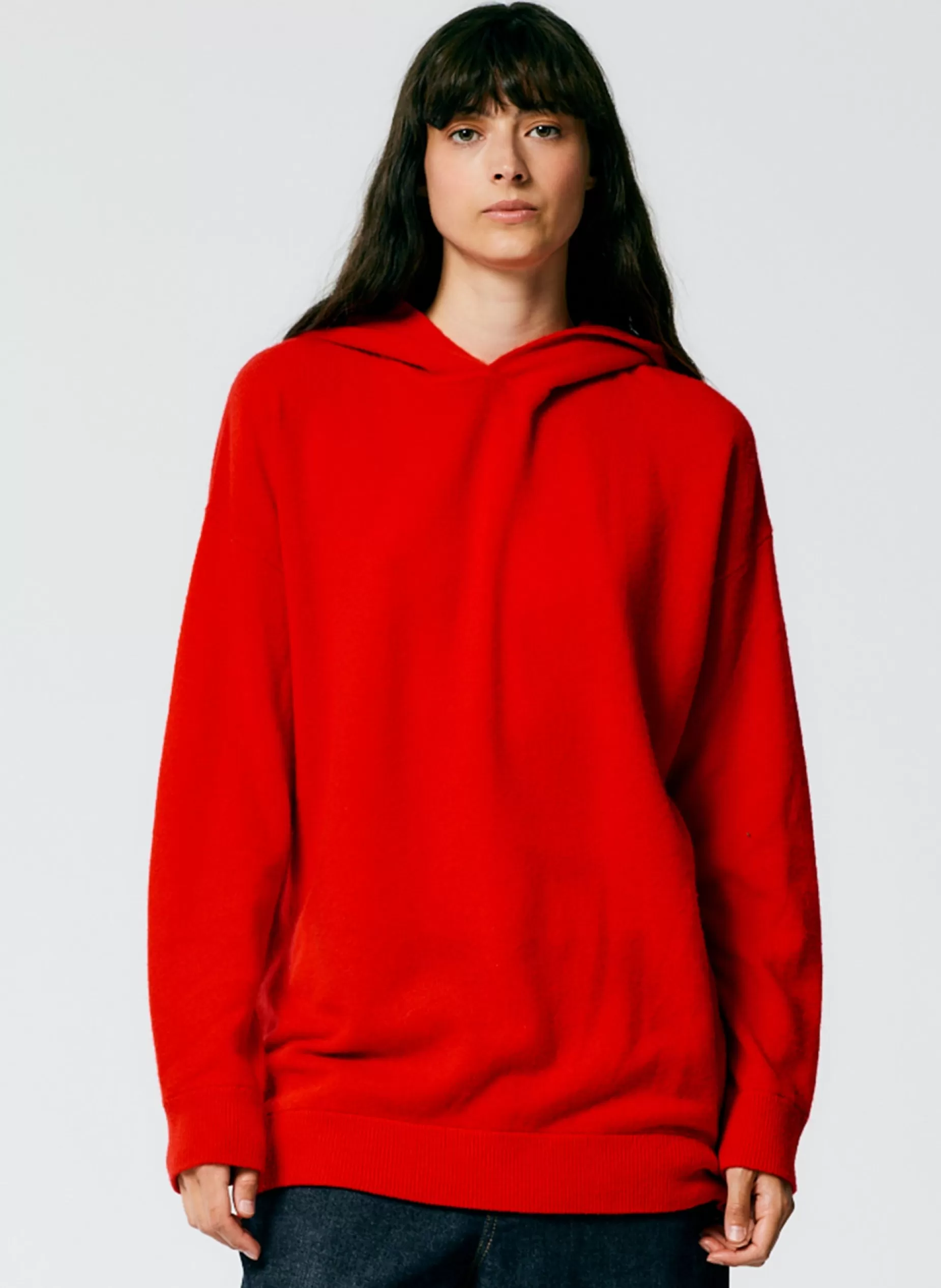 Tibi Leisure Sets | Knitwear & Sweatshirts-Feather Weight Cashmere Easy Mens Hoodie