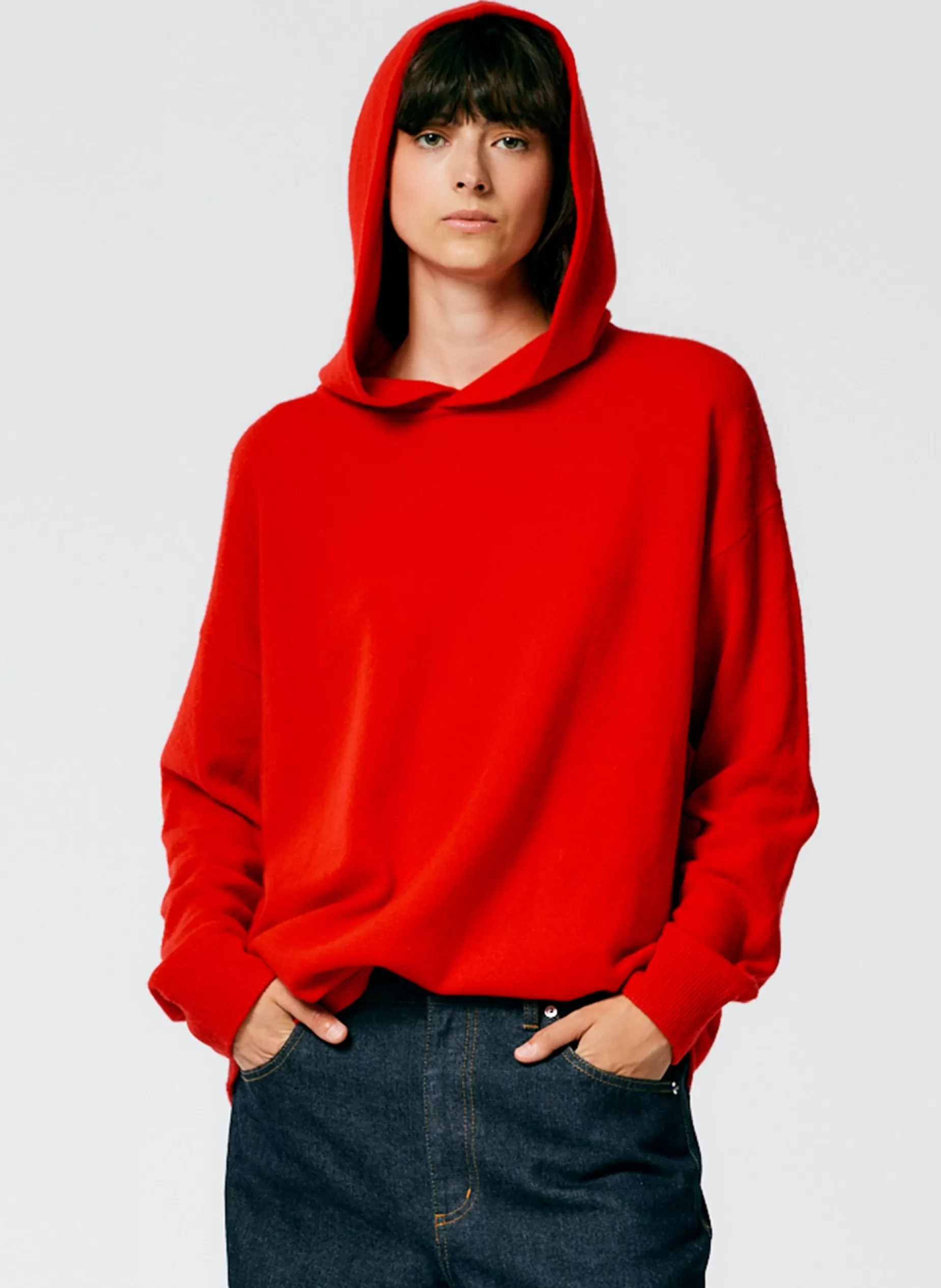 Tibi Leisure Sets | Knitwear & Sweatshirts-Feather Weight Cashmere Easy Mens Hoodie