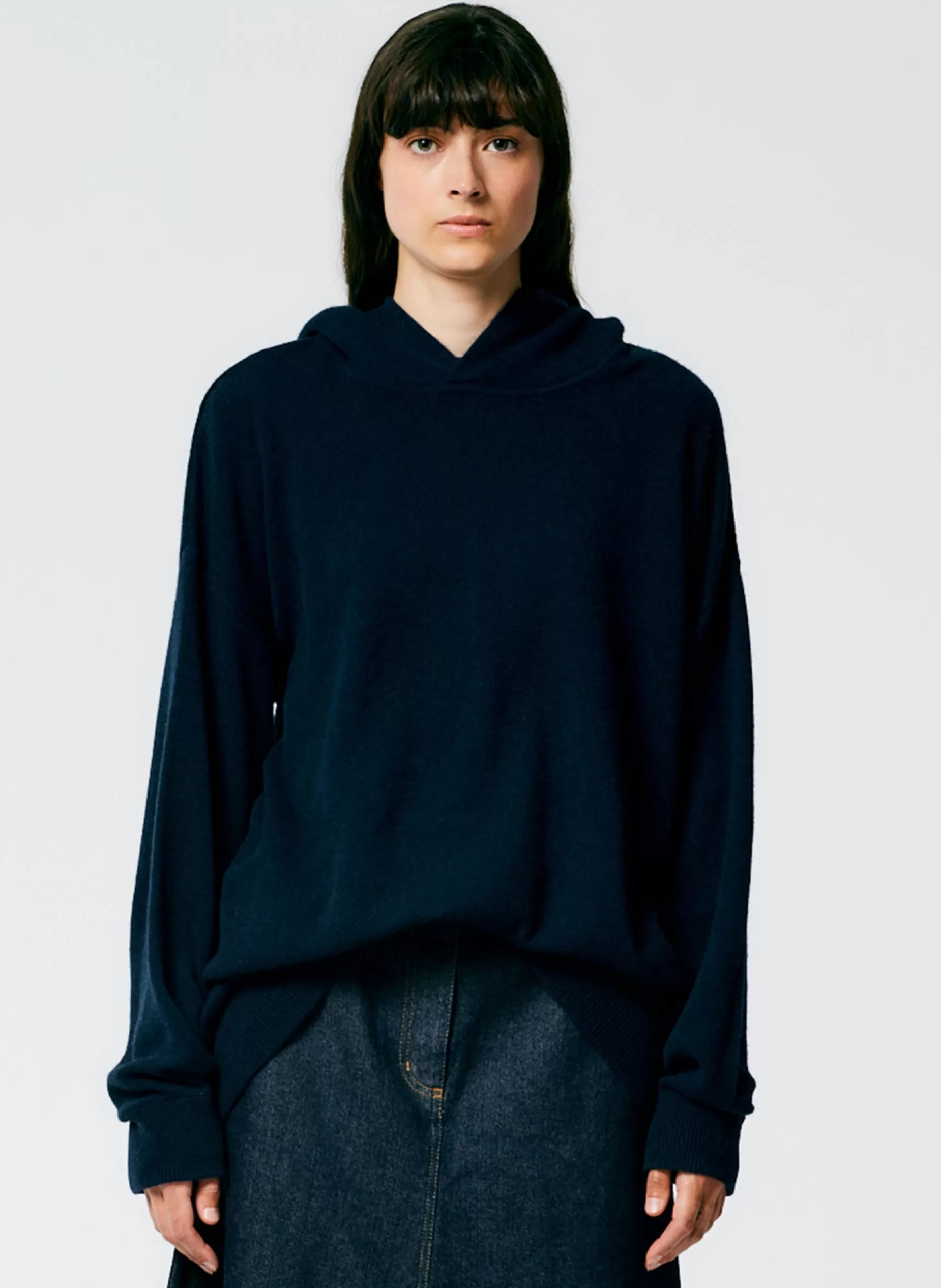 Tibi Leisure Sets | Knitwear & Sweatshirts-Feather Weight Cashmere Easy Men's Hoodie