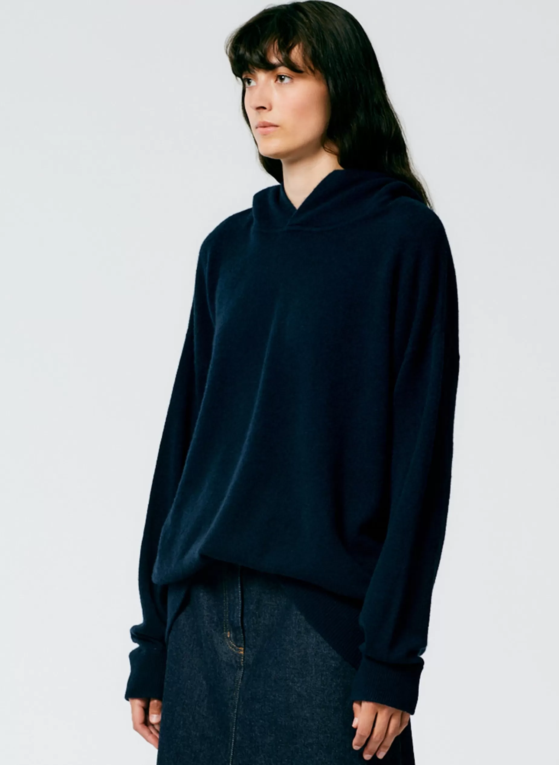 Tibi Leisure Sets | Knitwear & Sweatshirts-Feather Weight Cashmere Easy Men's Hoodie