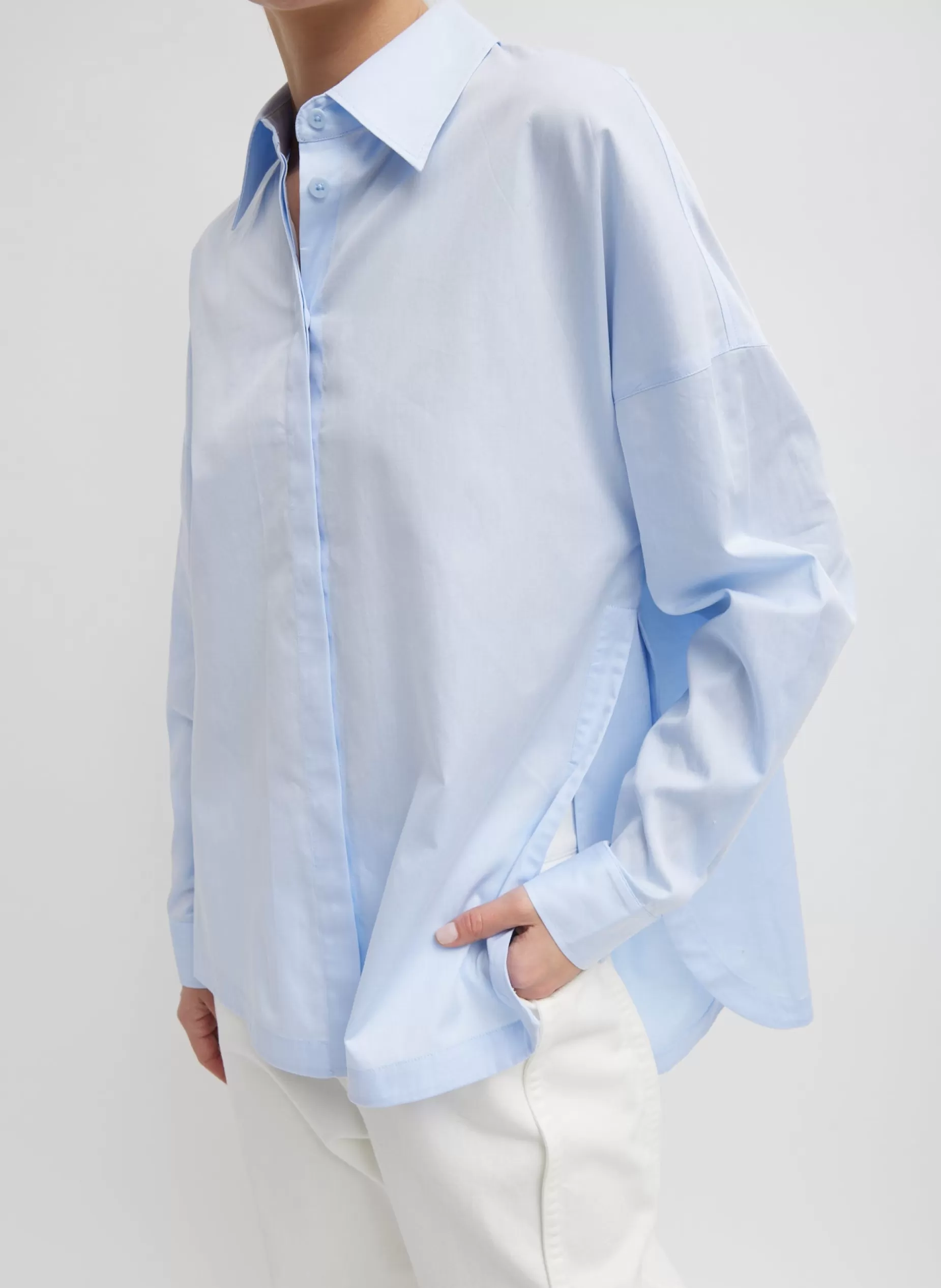 Tibi Tops | Fundamentals - WOFs-Gabe Oversized Shirt