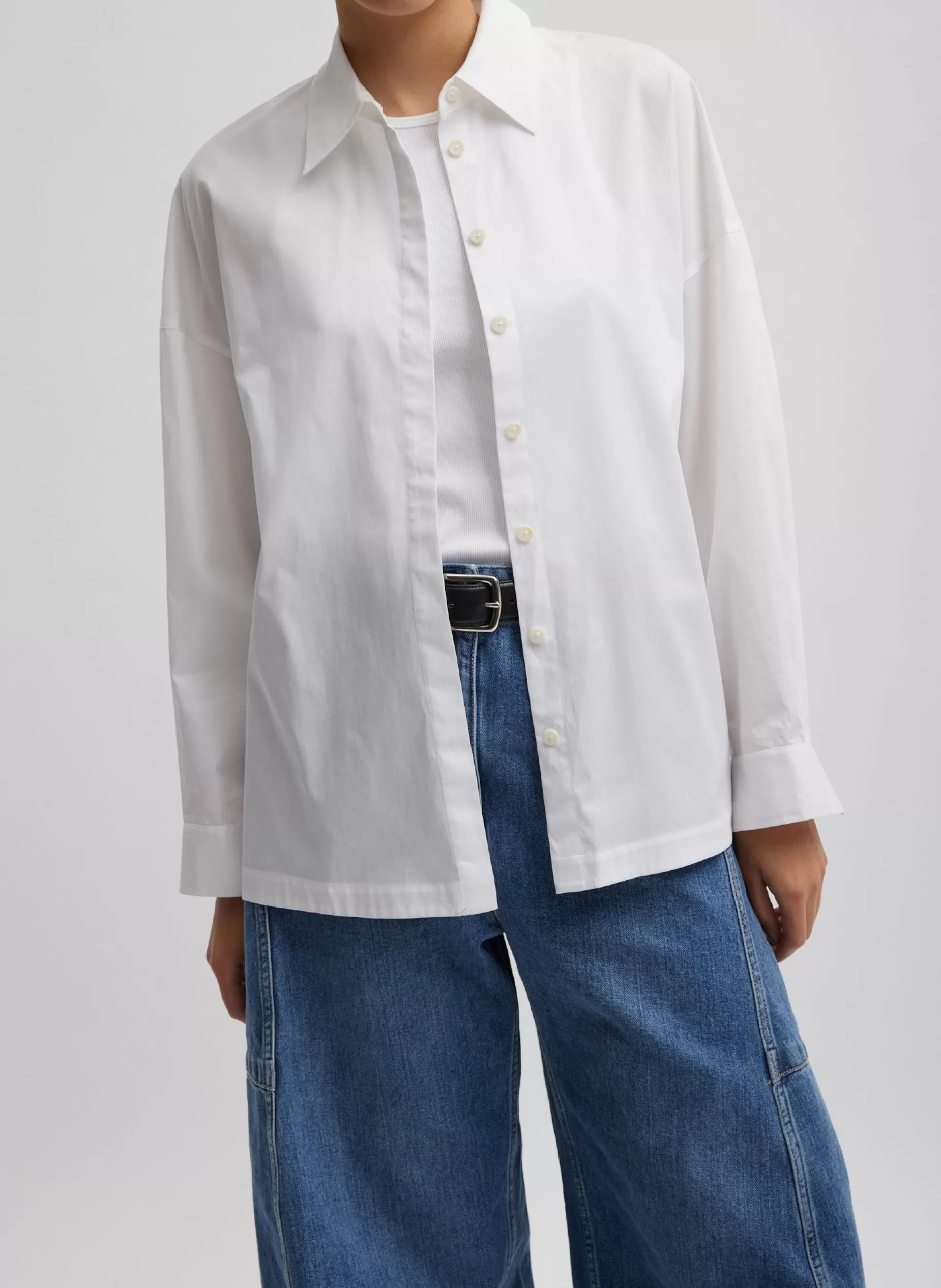 Tibi Tops | Fundamentals - WOFs-Gabe Oversized Shirt