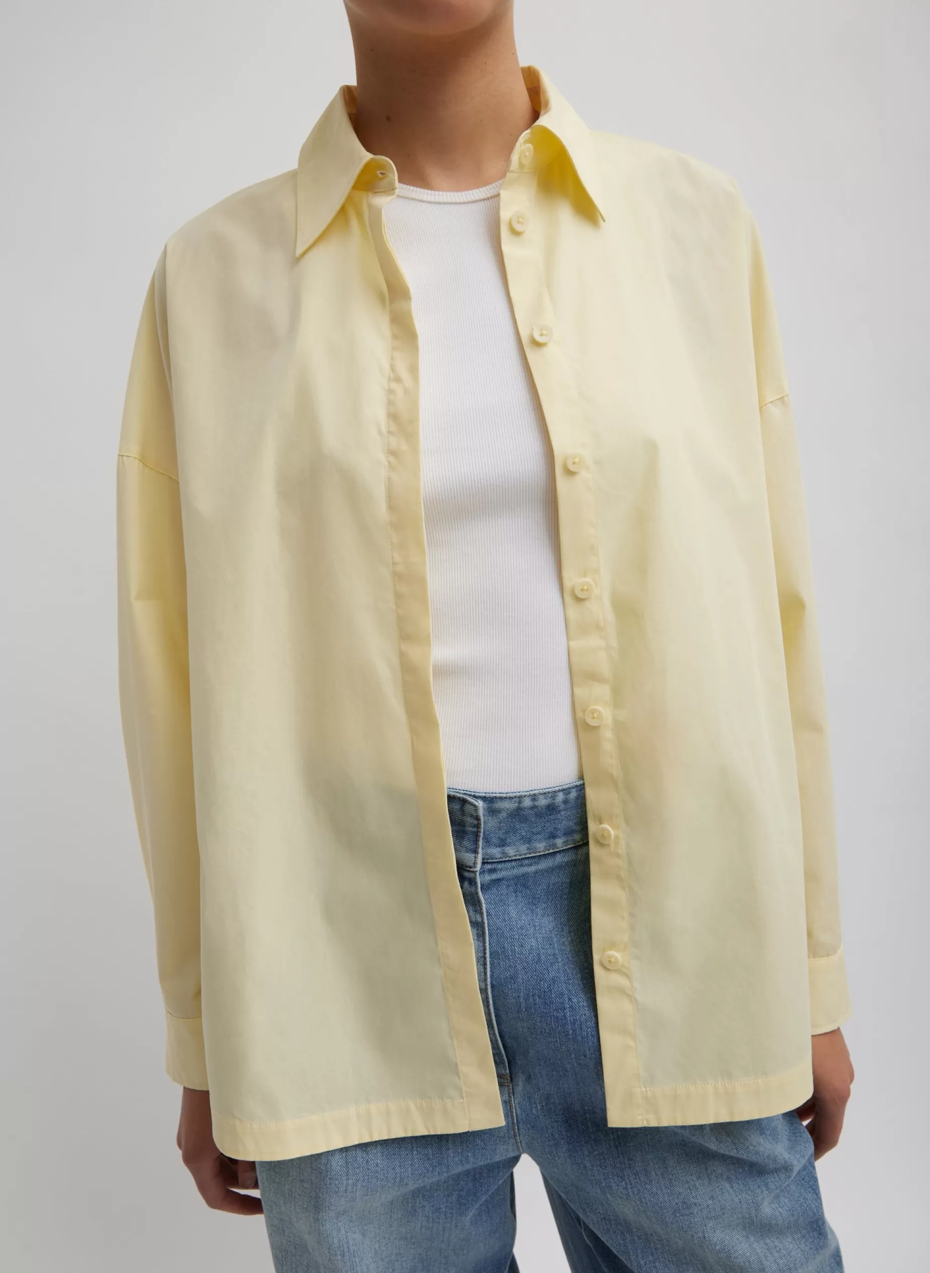 Tibi Tops | Fundamentals - WOFs-Gabe Oversized Shirt