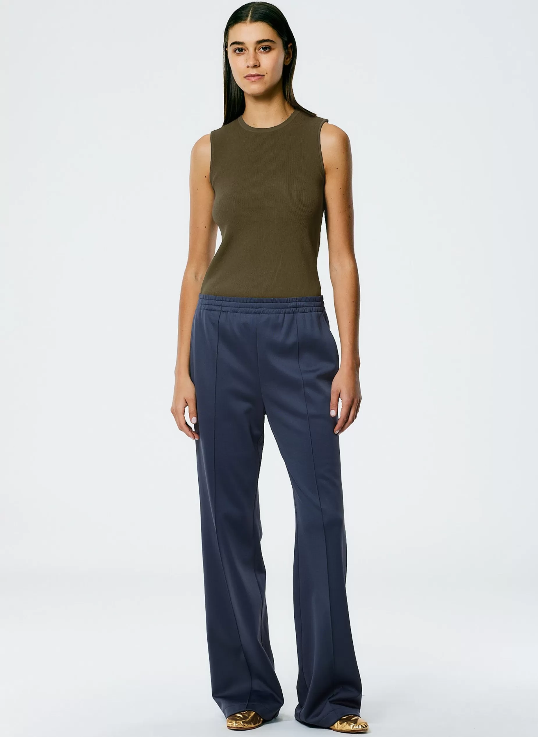 Tibi Tops-Giselle Stretch Sweater Circle Openback Tank