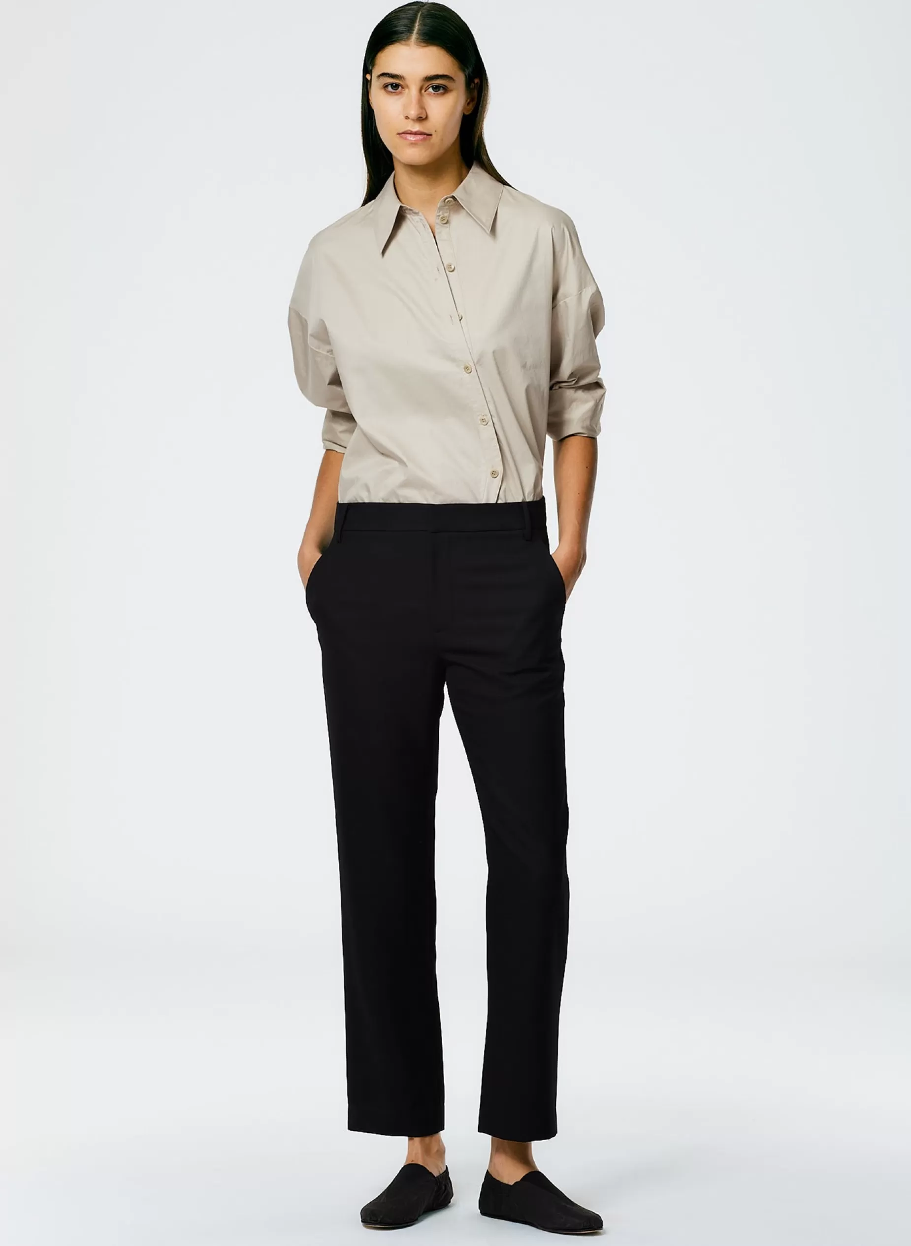 Tibi Suits | Pants & Shorts-Grain De Poudre Lennon Ankle Pant