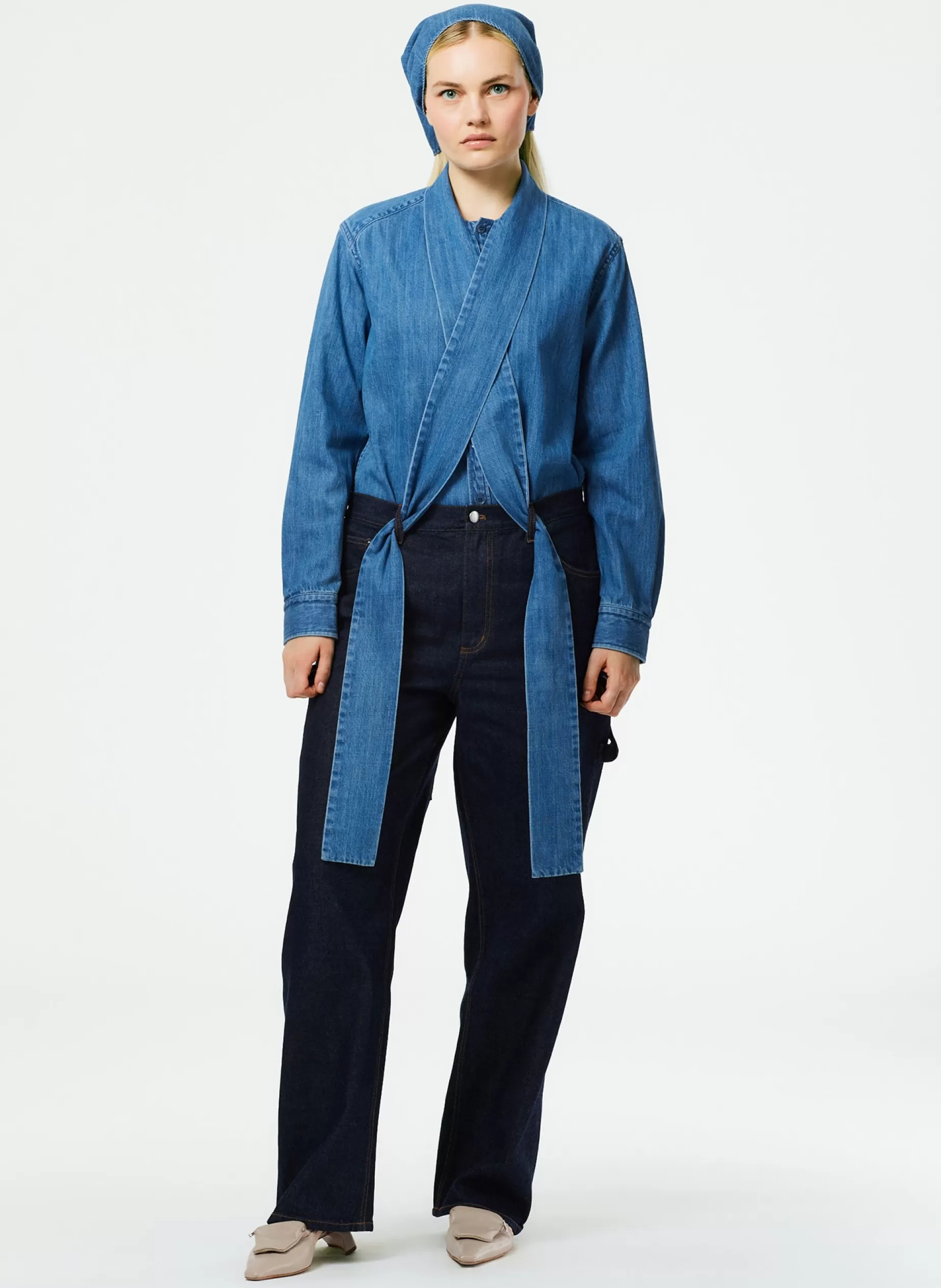 Tibi Denim | Pants & Shorts-Indigo Denim Slouchy Carpenter Jean