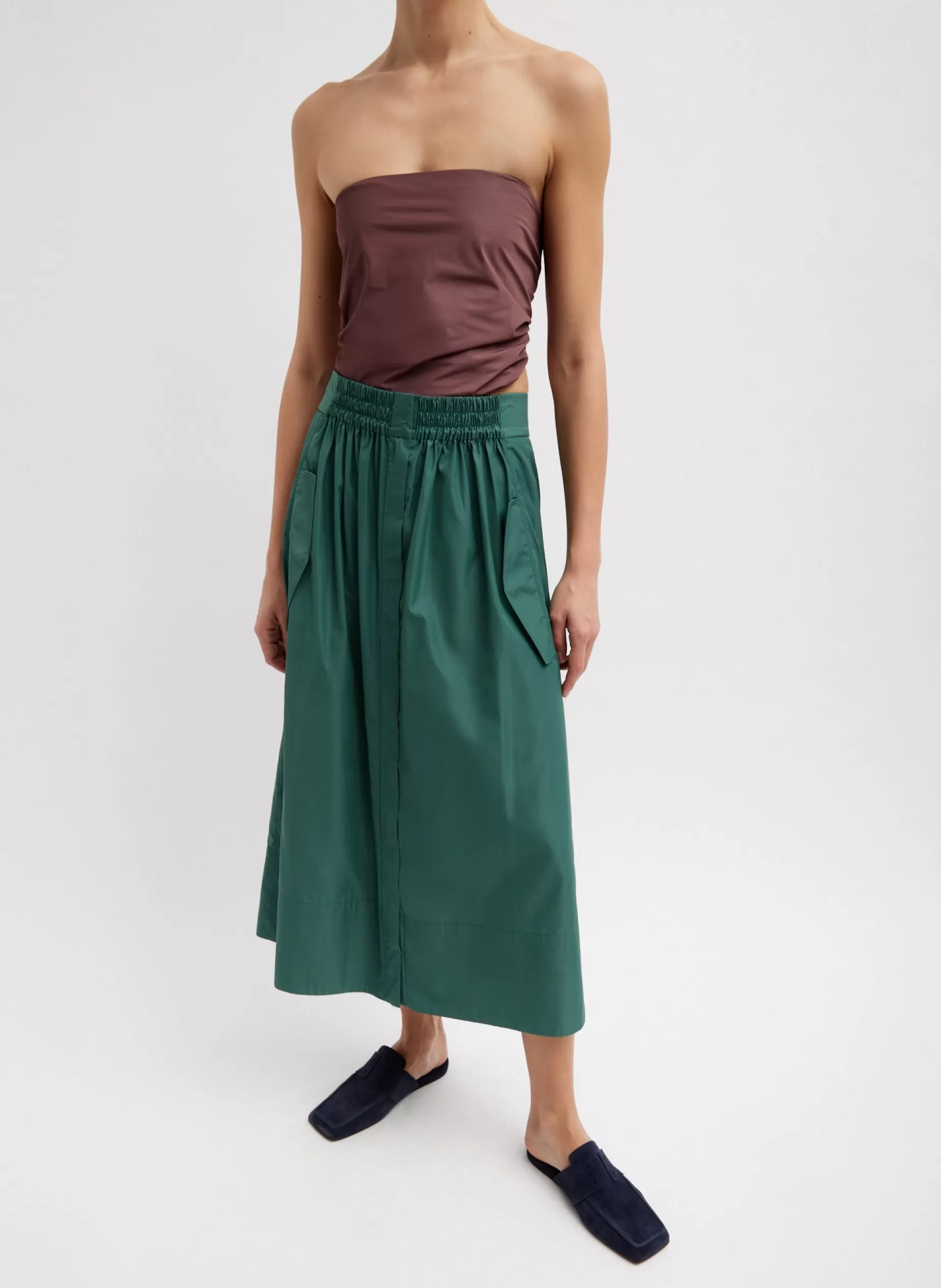 Tibi Skirts-Italian Sporty Nylon Full Skirt