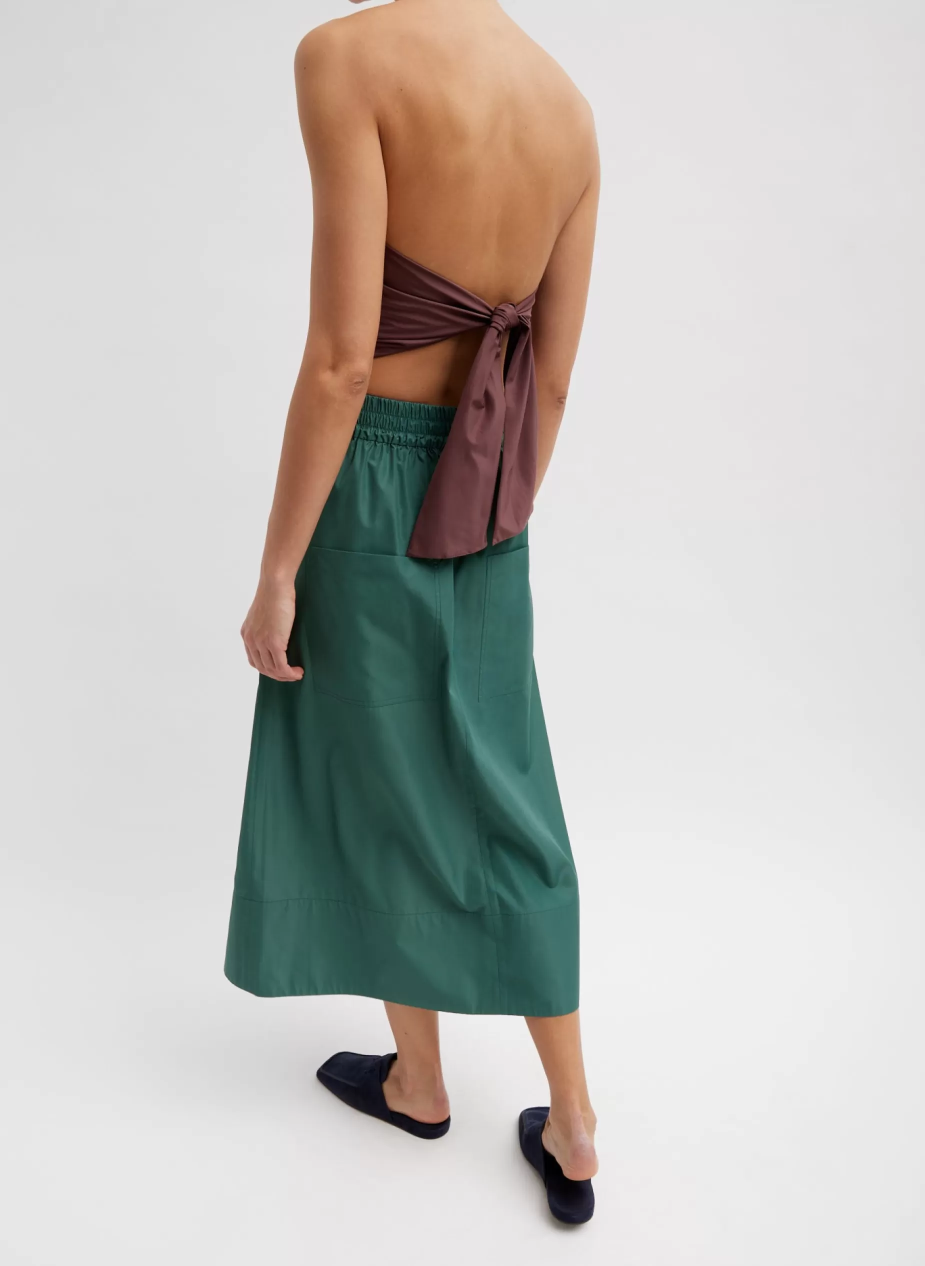 Tibi Skirts-Italian Sporty Nylon Full Skirt