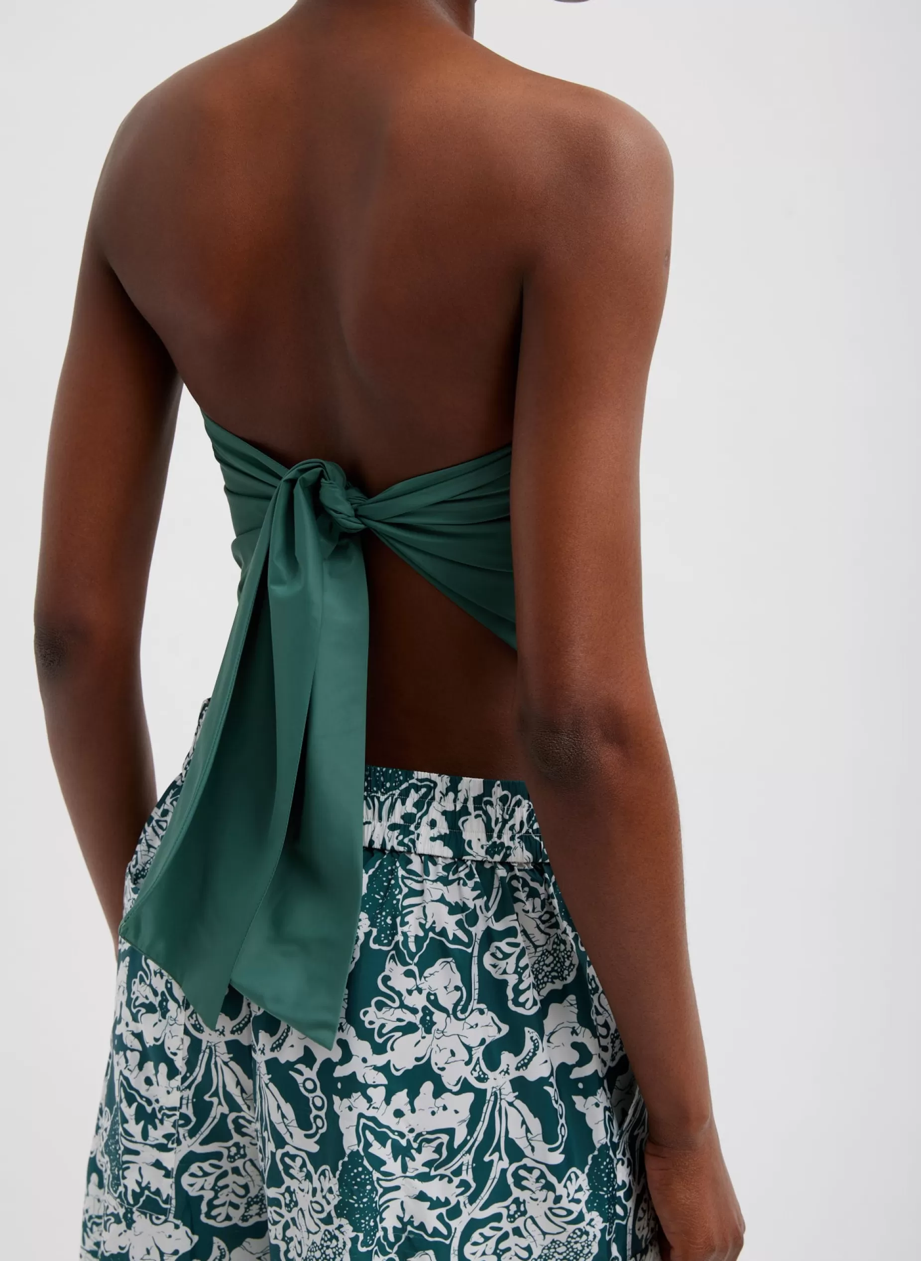 Tibi Tops-Italian Sporty Nylon Strapless Bandeau