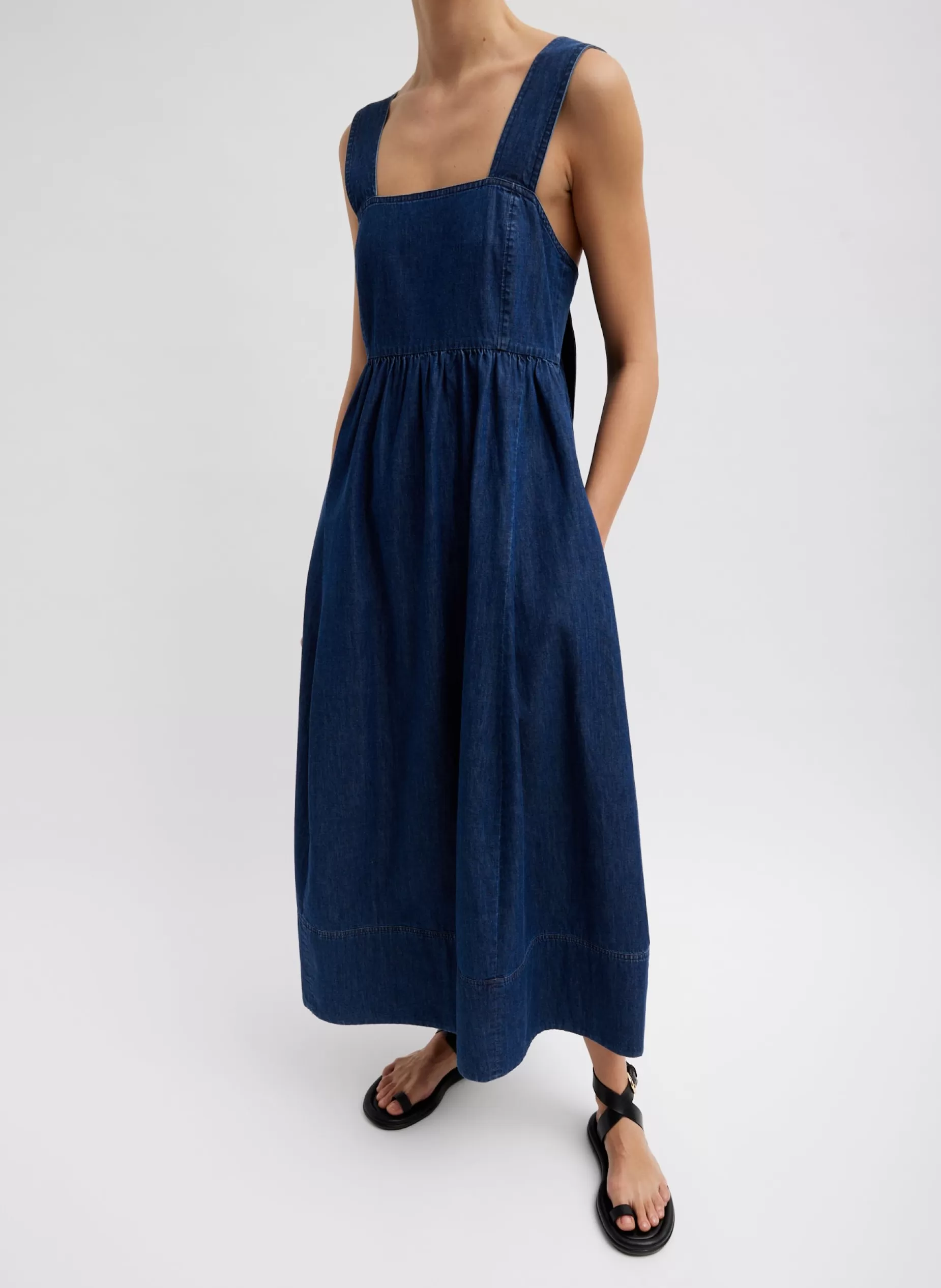 Tibi Dresses-Light Weight Stone Wash Sculpted Dress