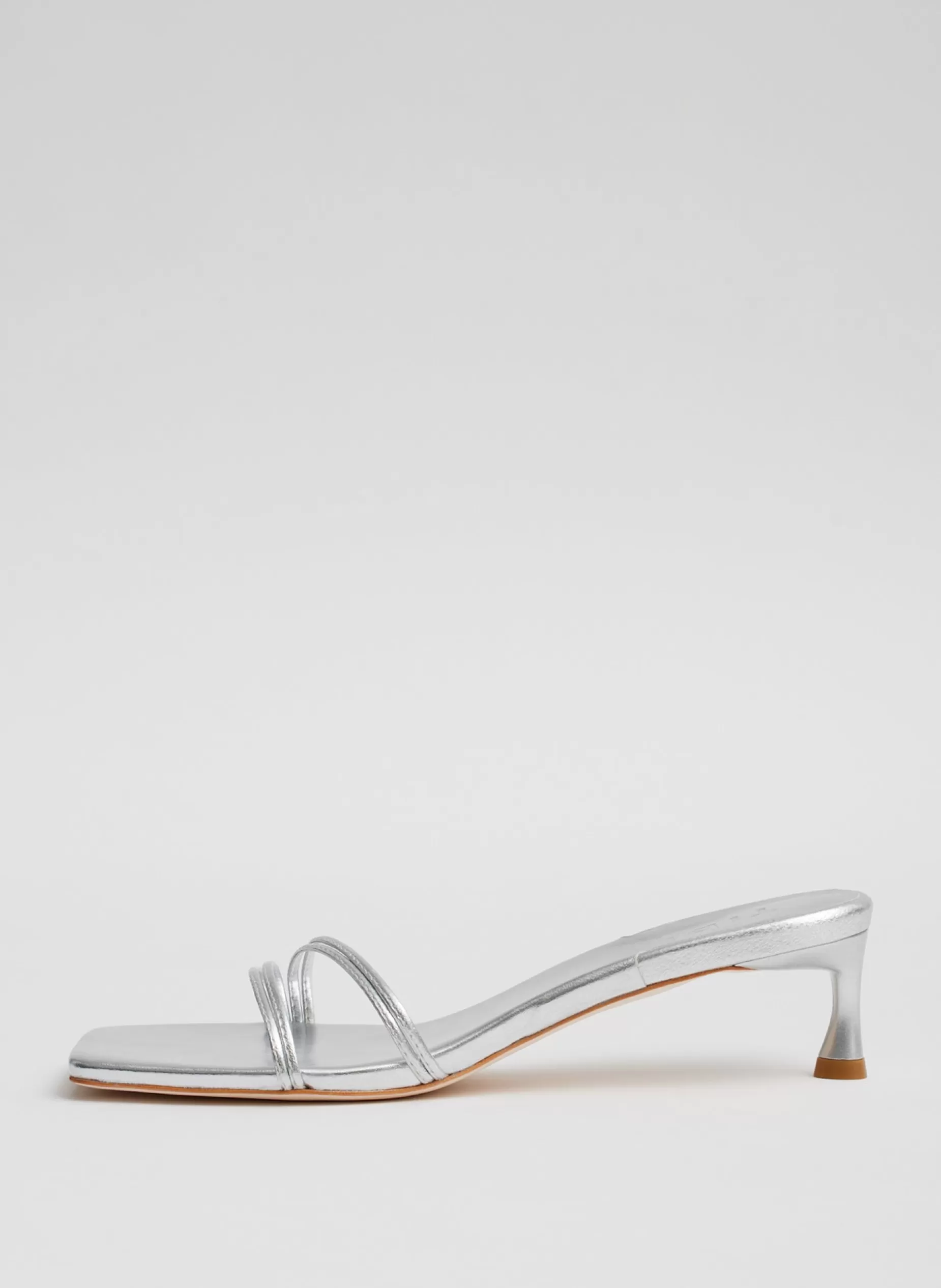 Tibi Heels | Sandals-Metallic Nappa Jim Sandal