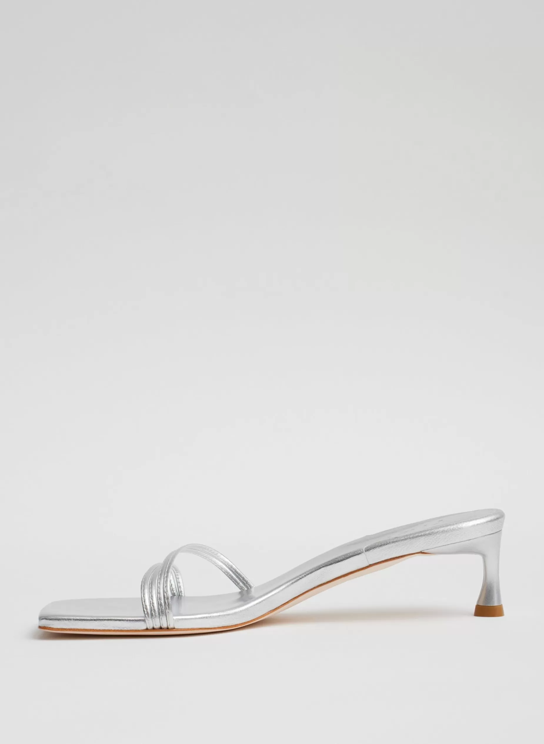 Tibi Heels | Sandals-Metallic Nappa Jim Sandal