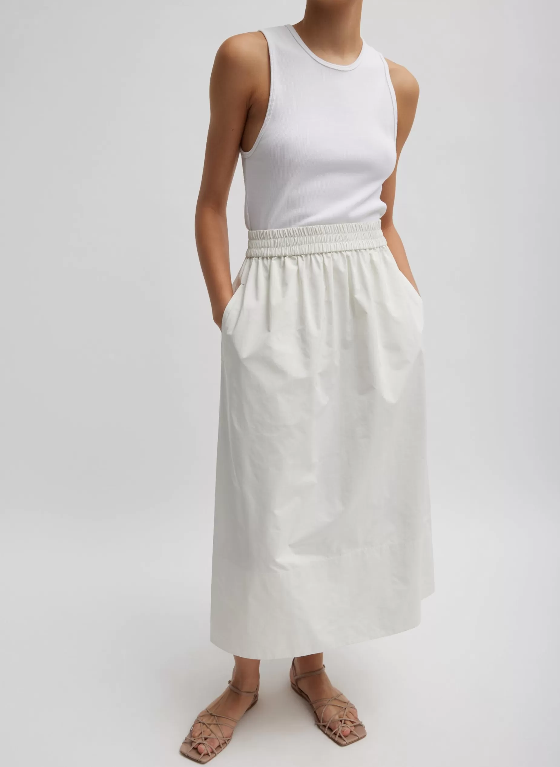 Tibi Skirts | Fundamentals - WOFs-Nylon Pull On Full Skirt